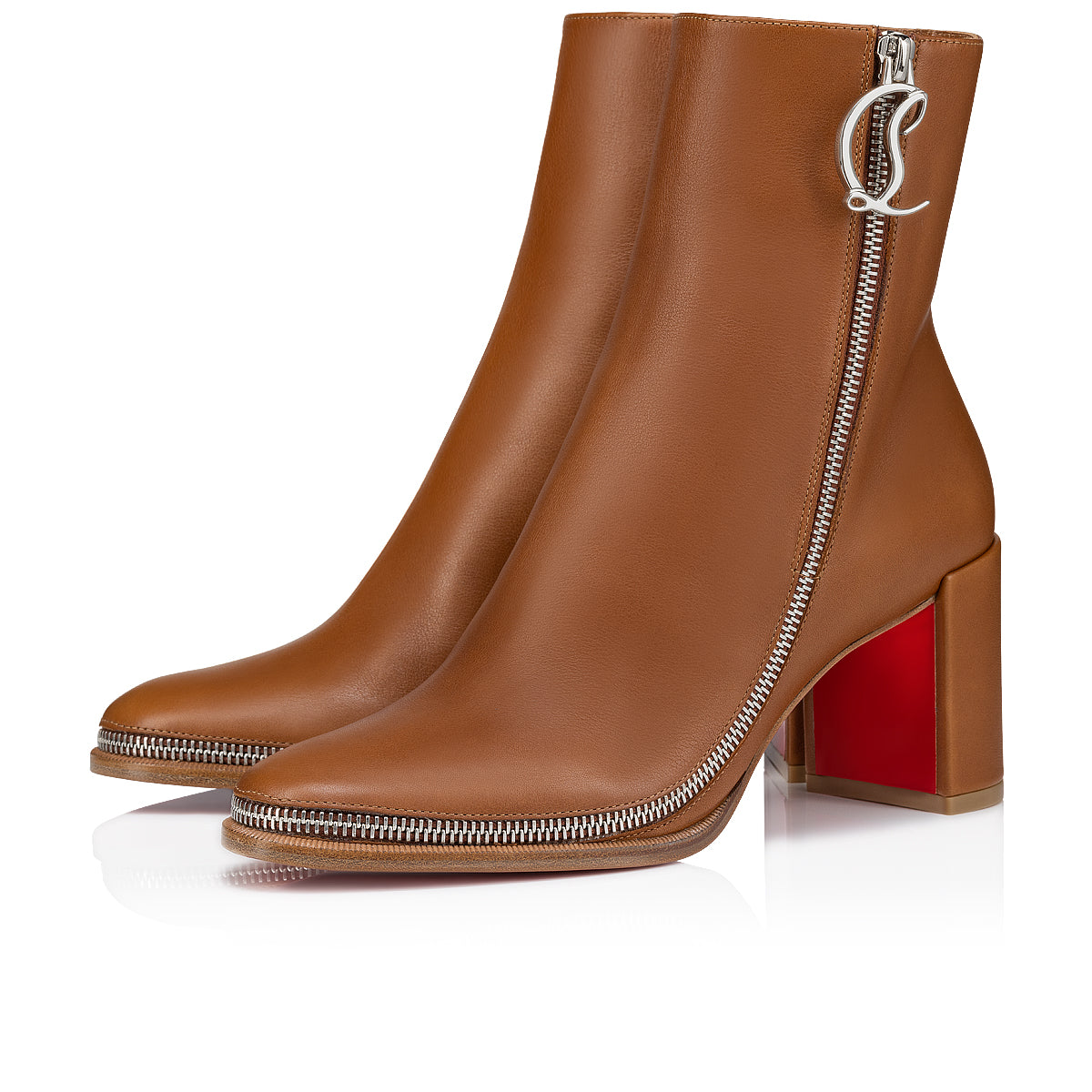 Christian Louboutin Cl Zip Booty Women Shoes | Color Brown