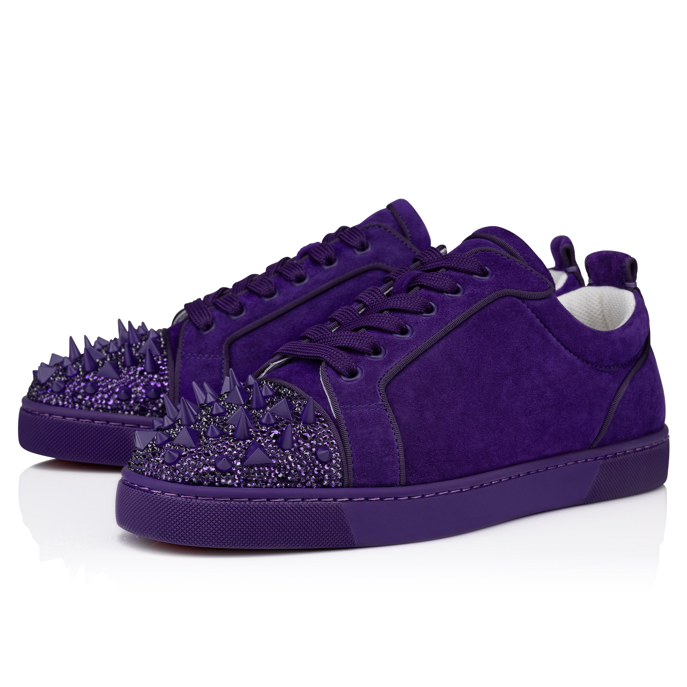 Christian Louboutin Louis Junior P Pik Pik Strass Men Shoes | Color Purple
