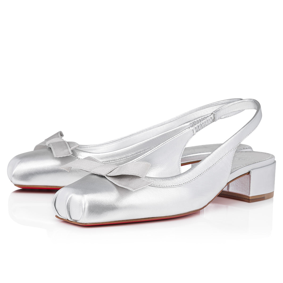 Christian Louboutin Mamaflirt Sling Women Shoes | Color Silver