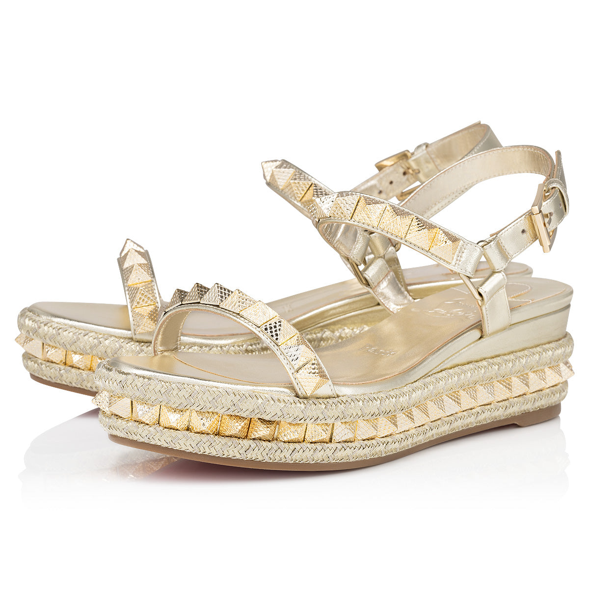 Christian Louboutin Pyraclou Women Shoes Color Gold