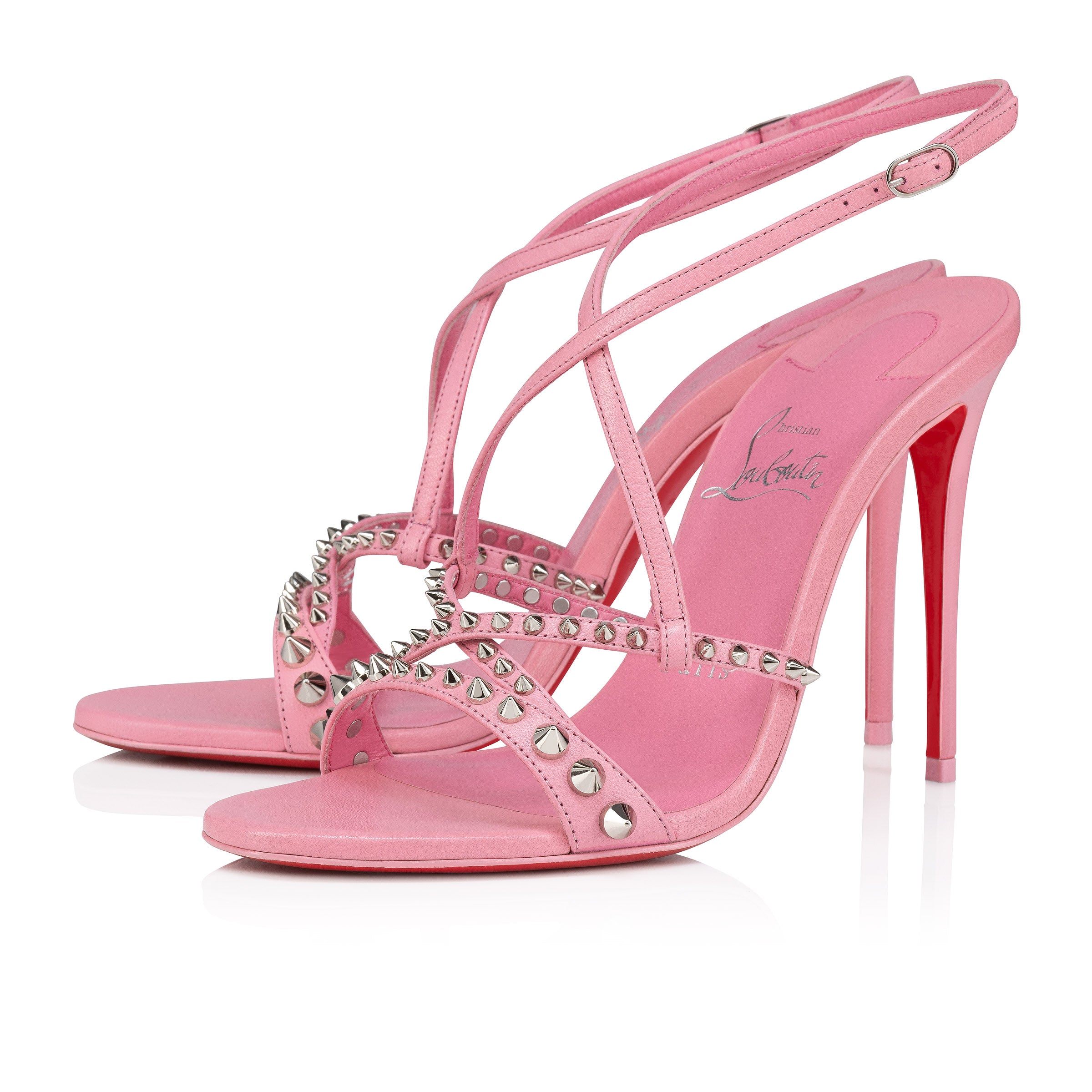 Christian Louboutin Tatooshka Spikes Women Shoes | Color Pink