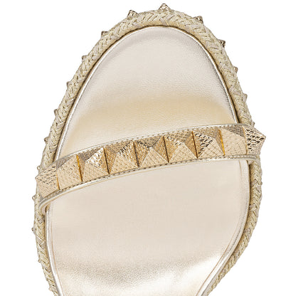 Christian Louboutin Pyraclou Women Shoes | Color Gold