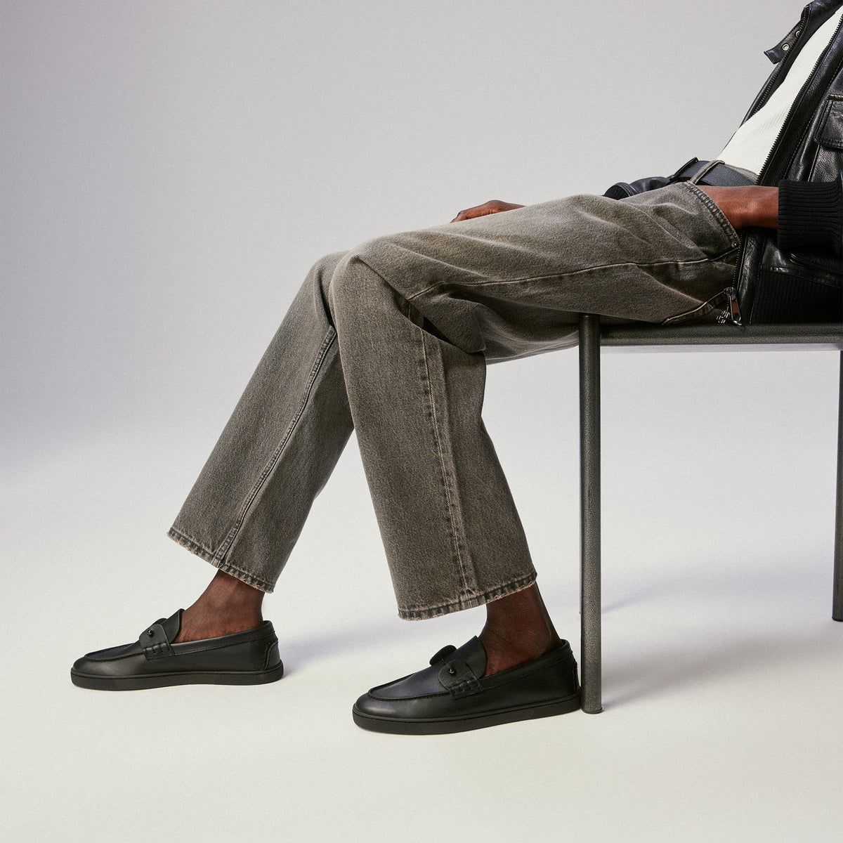 Christian Louboutin Chambeliboat Men Shoes | Color Black