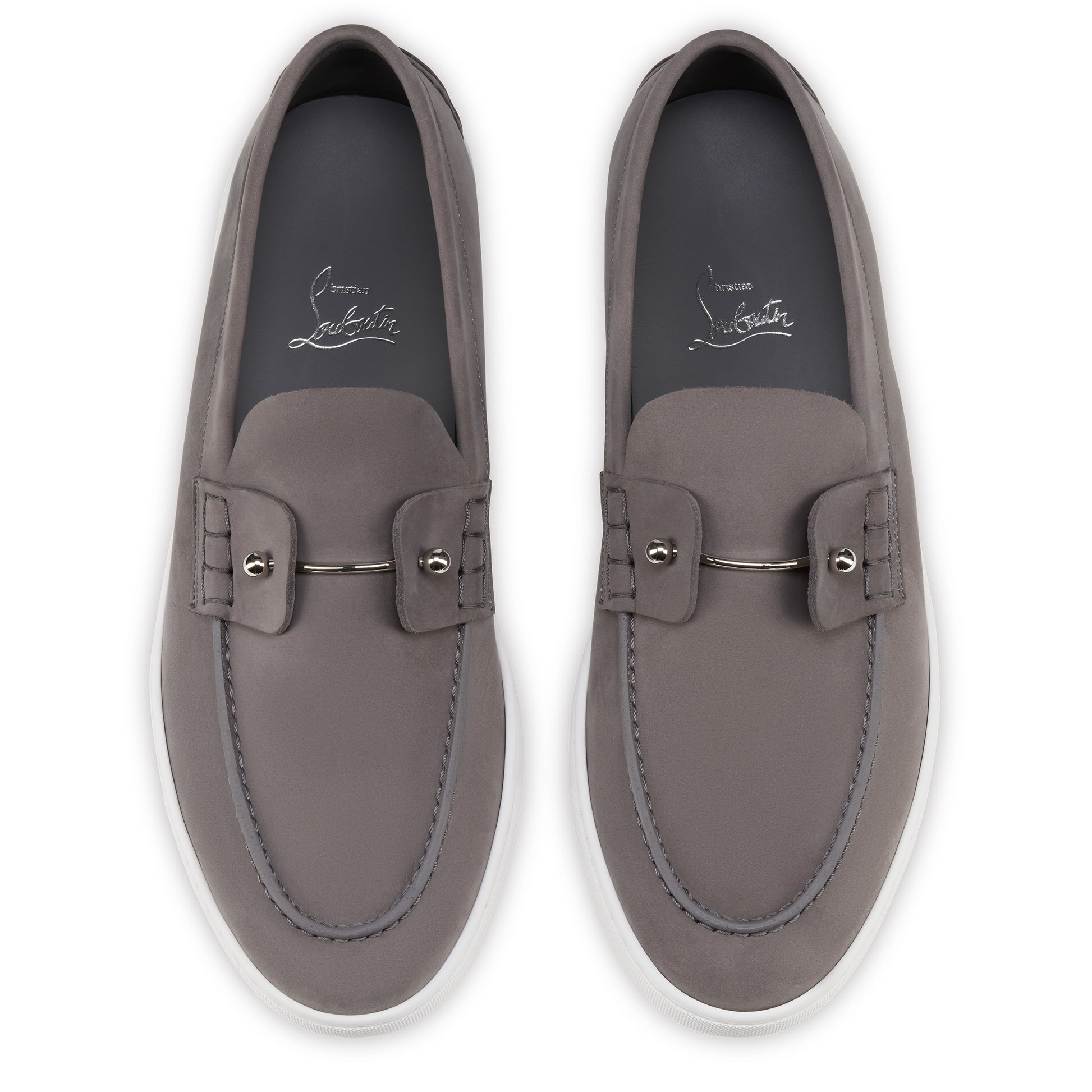 Christian Louboutin Chambeliboat Men Shoes | Color Grey