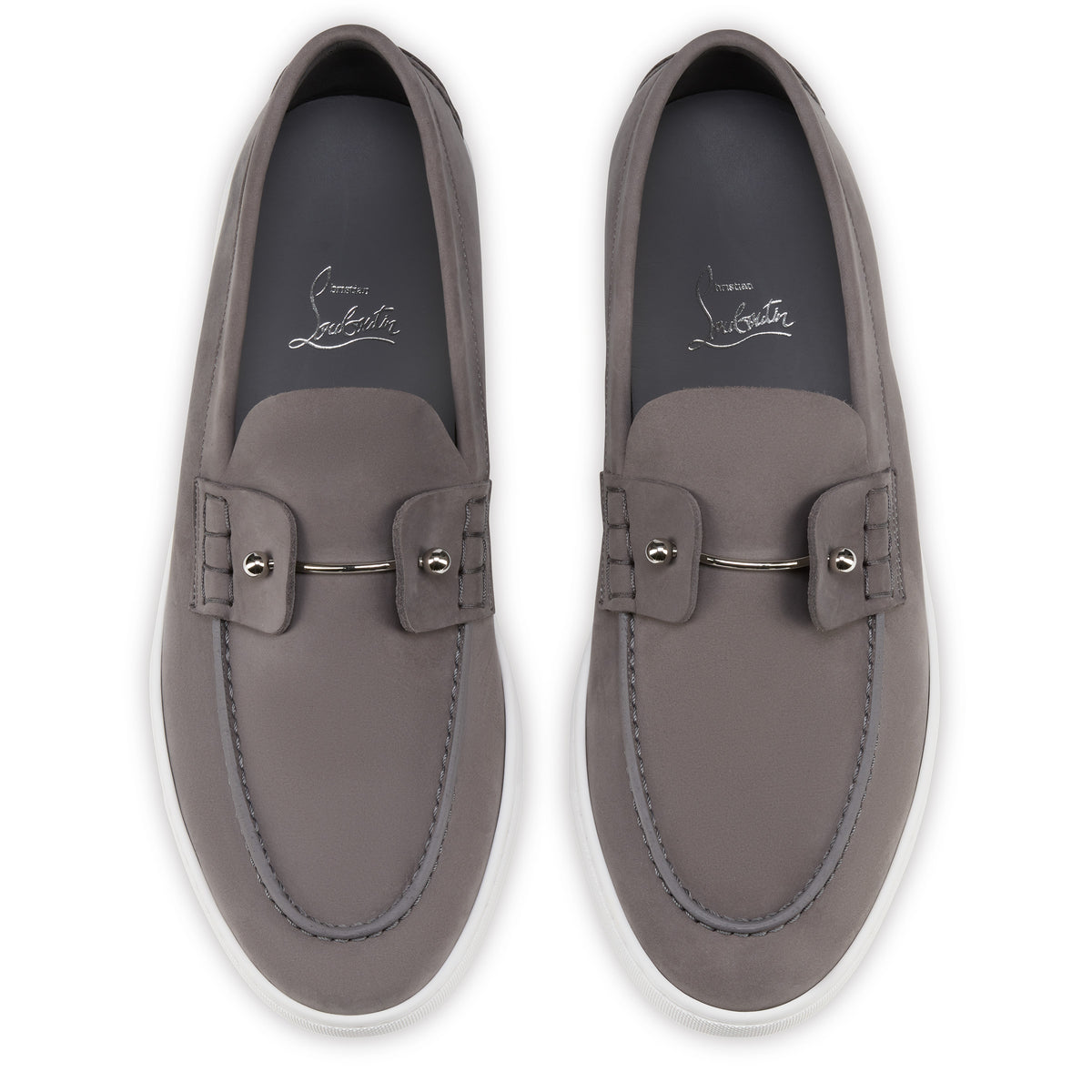 Christian Louboutin Chambeliboat Men Shoes | Color Grey