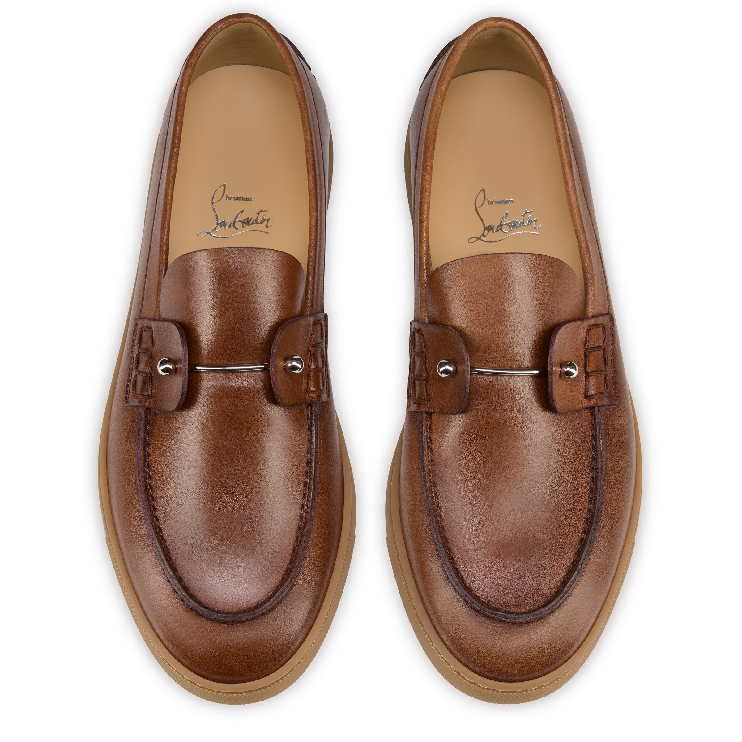Christian Louboutin Chambeliboat Men Shoes | Color Brown New