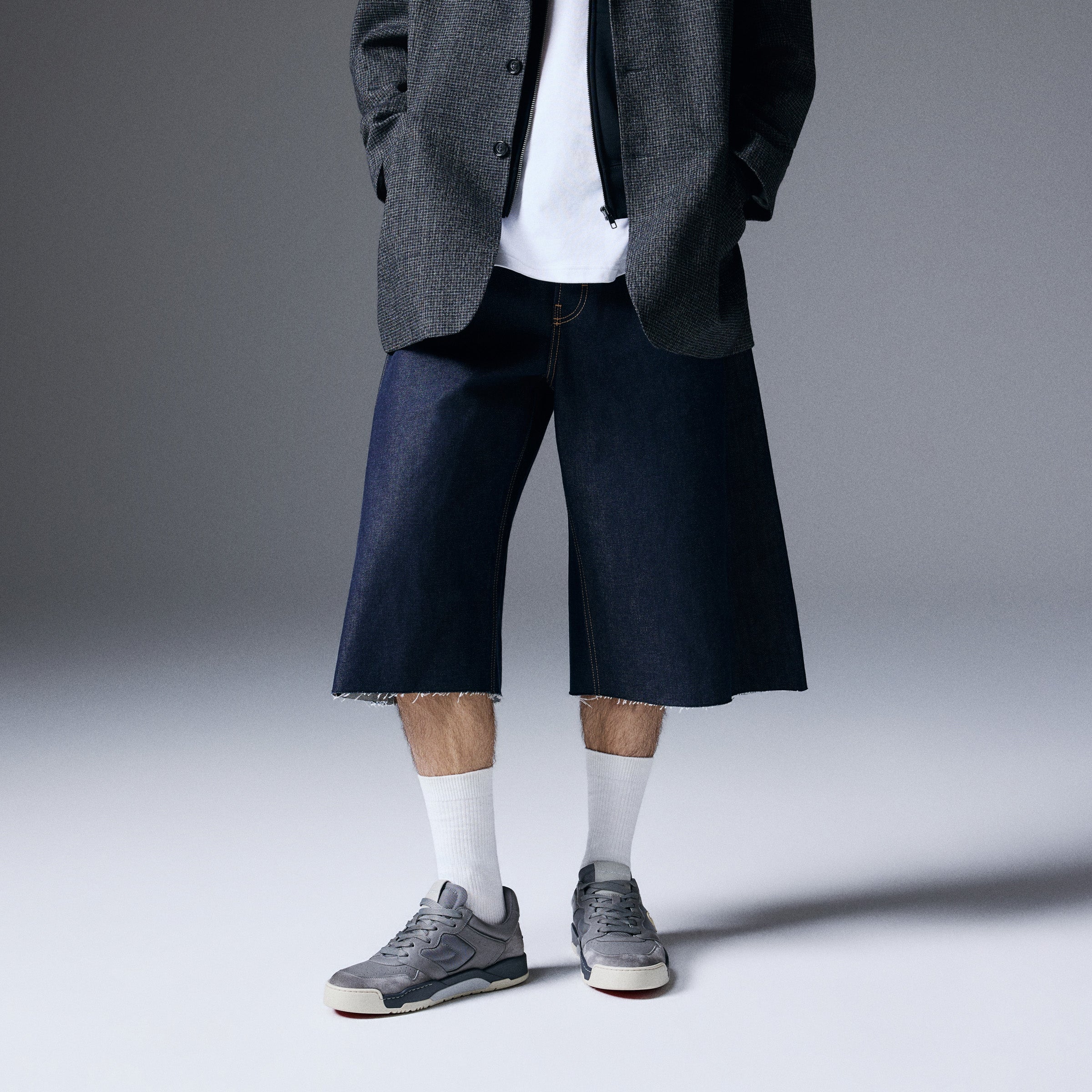 Christian Louboutin Bsktball 1 Retro Men Shoes | Color Grey