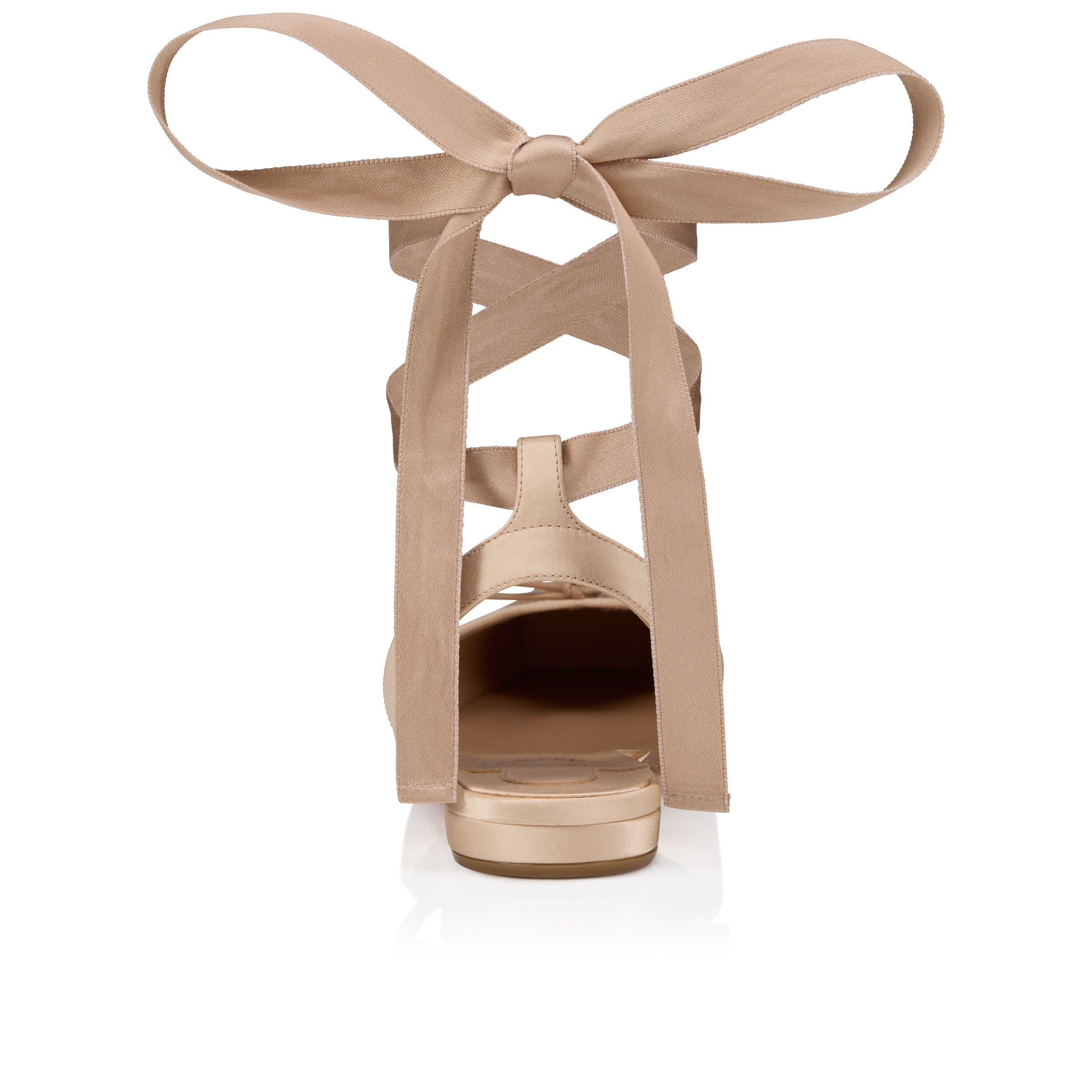 Christian Louboutin Cassia Lace Up Women Shoes | Color Nude