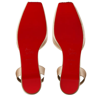 Christian Louboutin Cassia Lace Up Women Shoes | Color Nude