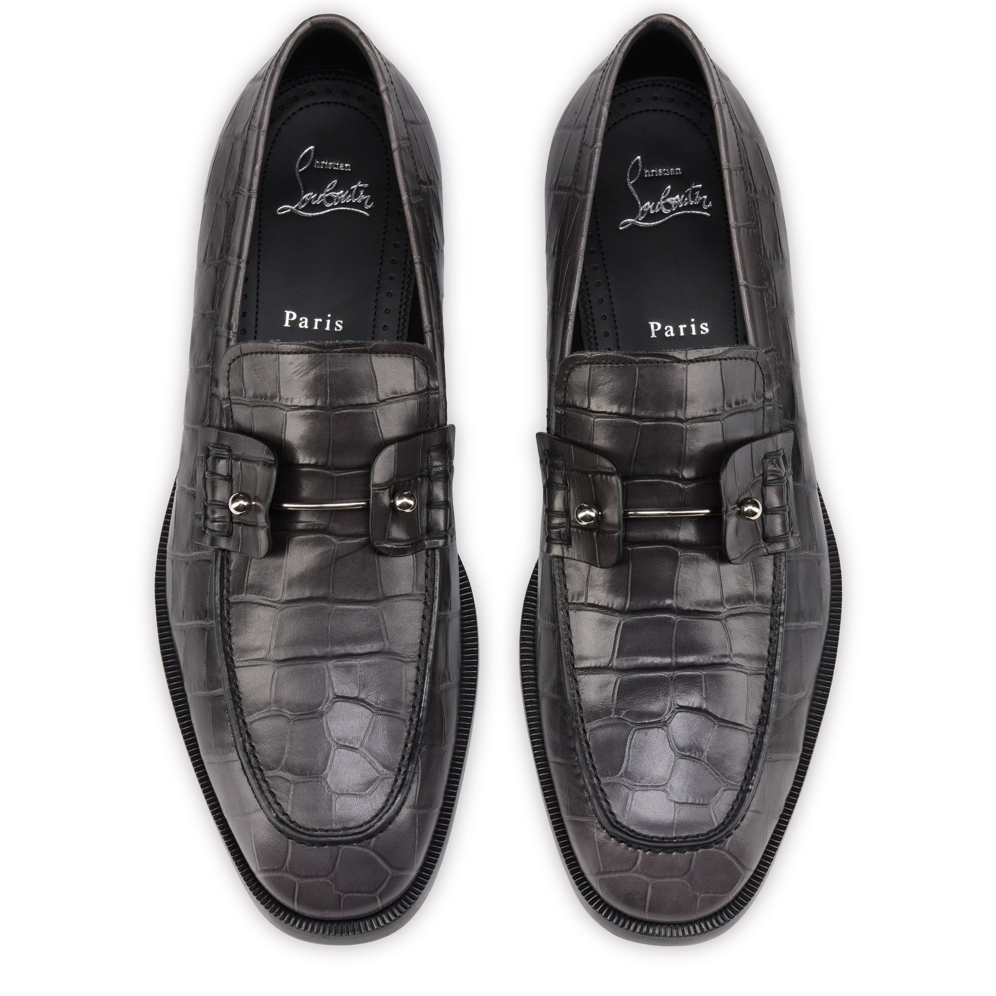 Christian Louboutin Chambelimoc Men Shoes | Color Grey