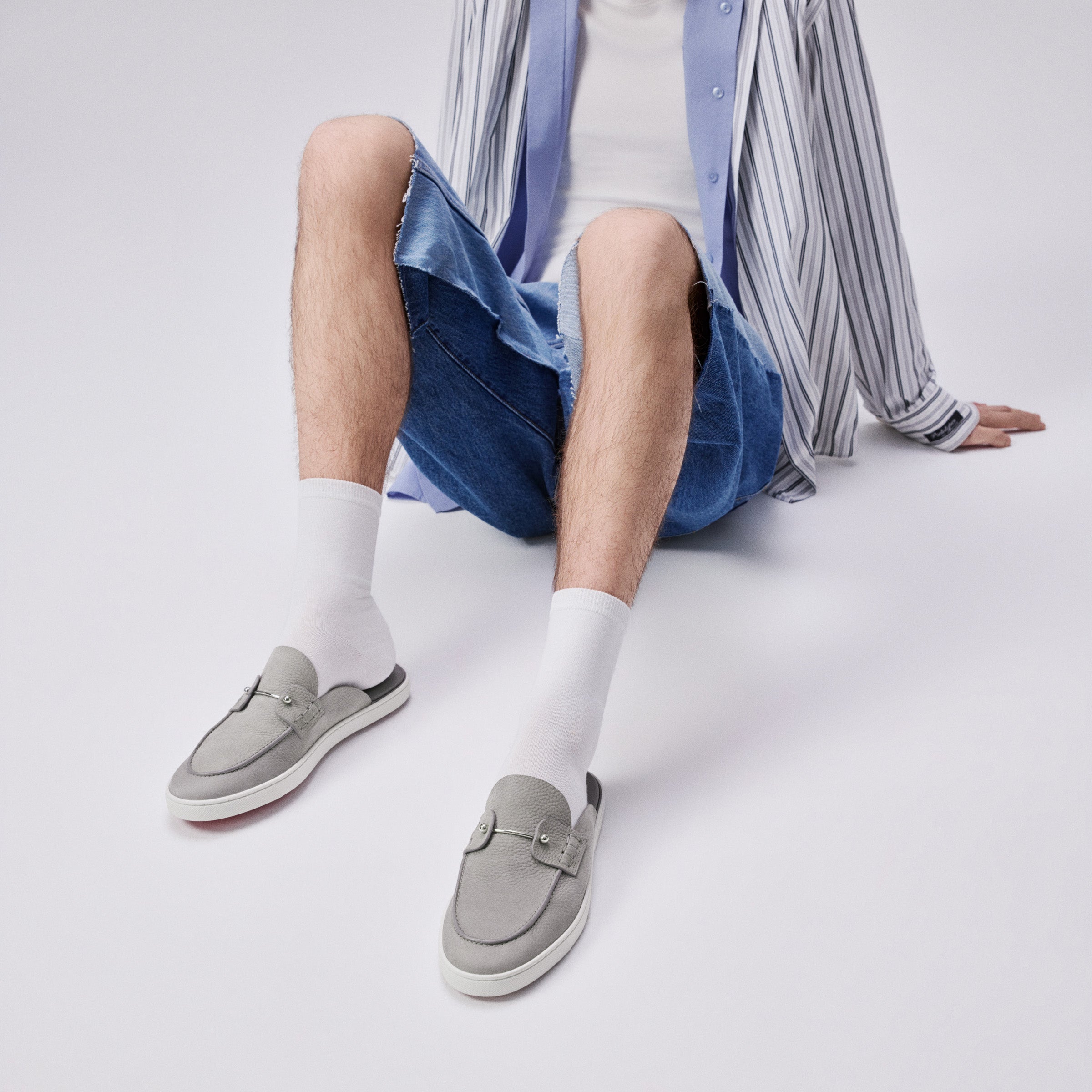 Christian Louboutin Chanme Men Shoes | Color Grey