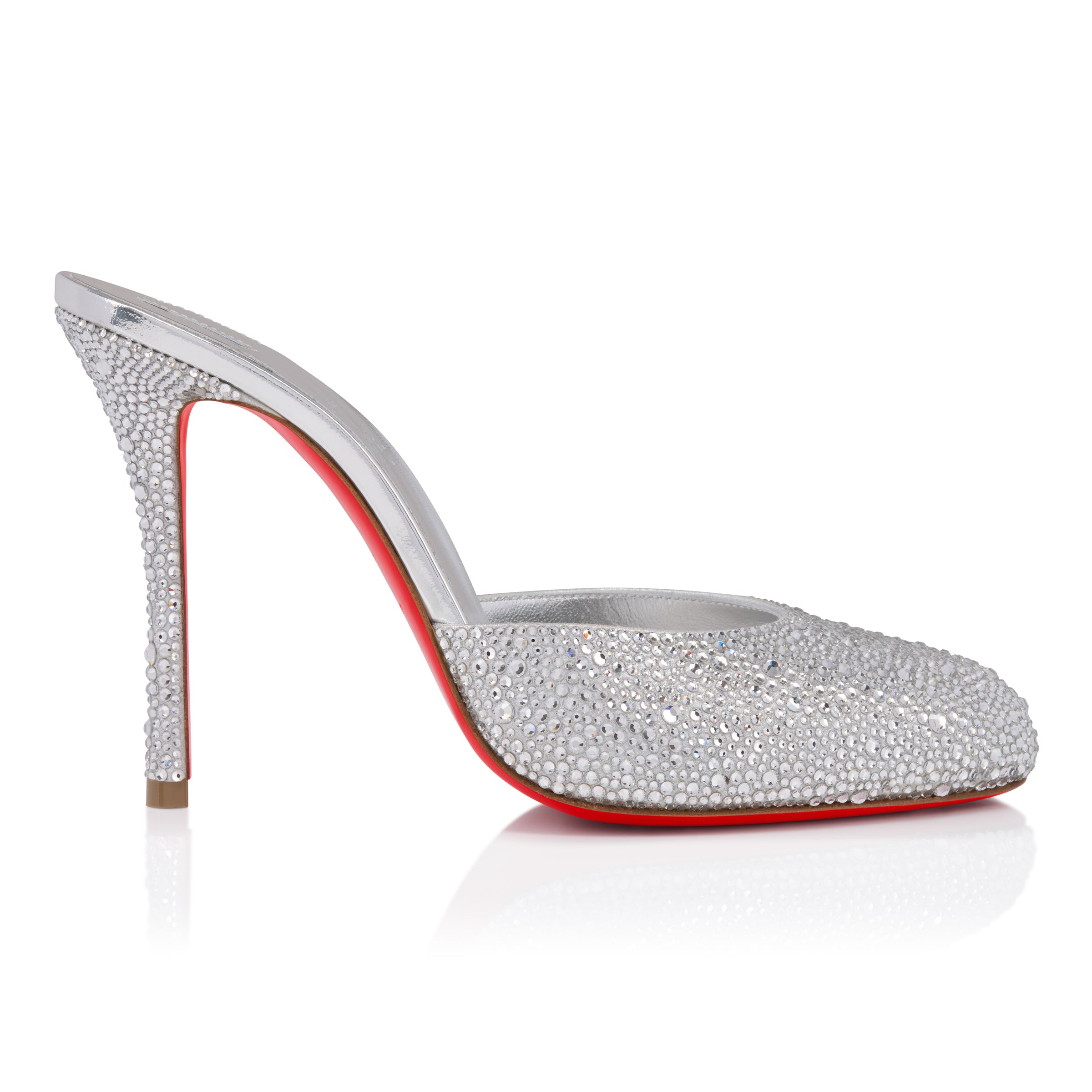 Christian Louboutin Dolly Mule Strass Women Shoes | Color Silver