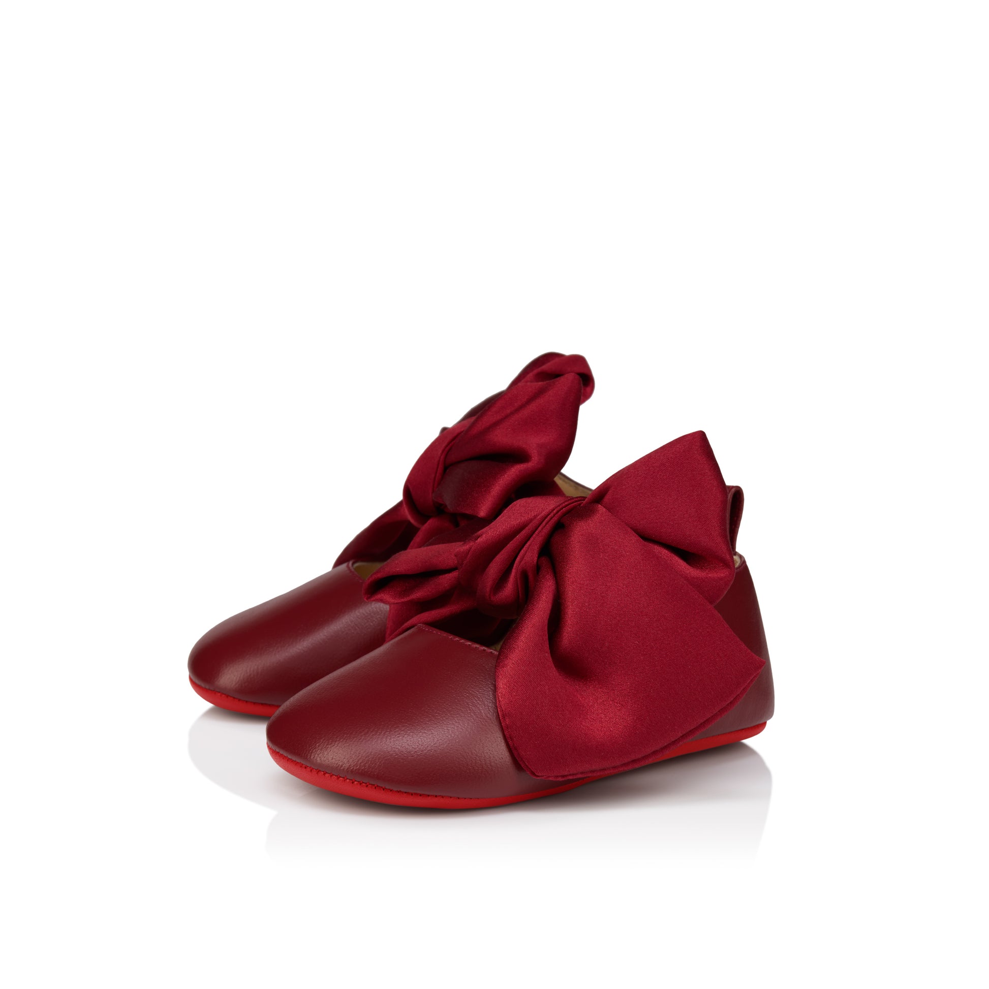 Christian Louboutin Lou Babe Nodo Kids Unisex Shoes | Color Red