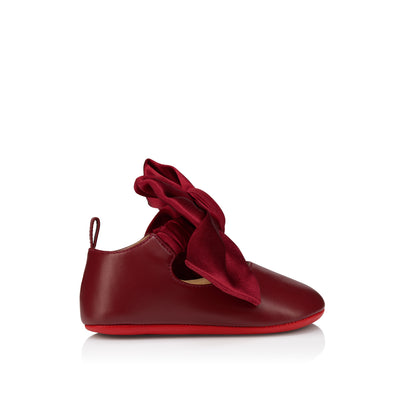 Christian Louboutin Lou Babe Nodo Kids Unisex Shoes | Color Red
