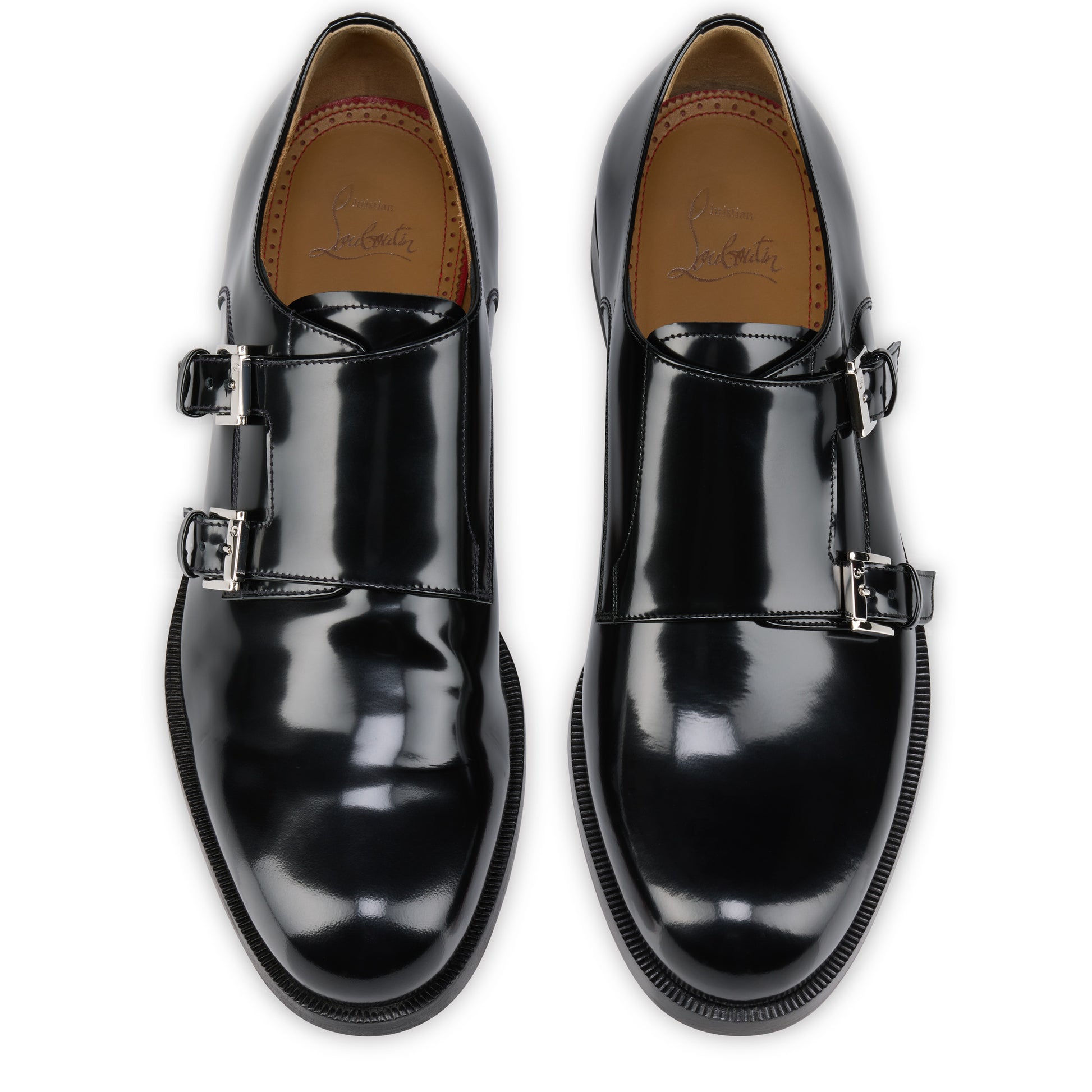 Christian Louboutin Moustachou Monk Men Shoes | Color Black