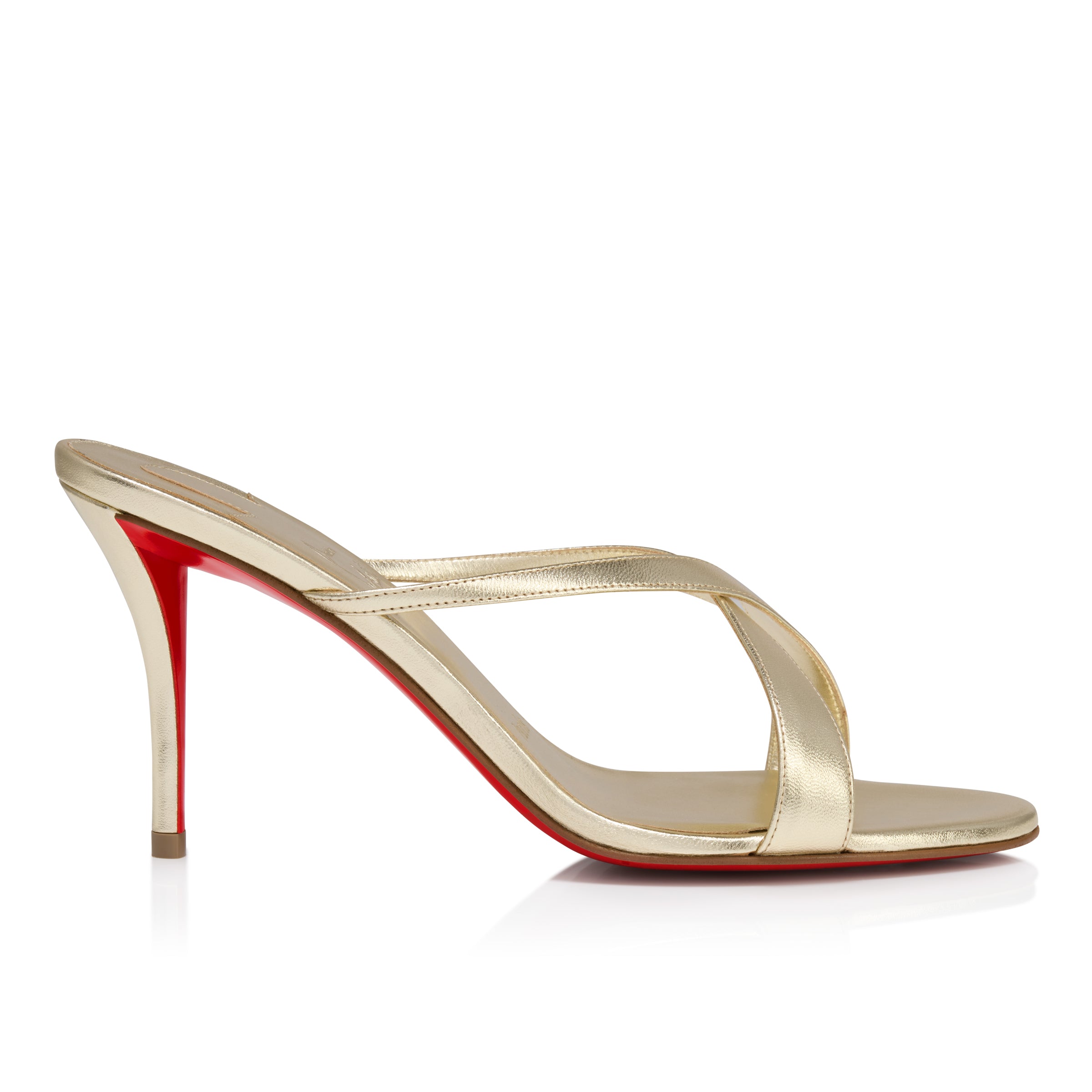 Christian Louboutin Mulazee Cross Women Shoes | Color Gold