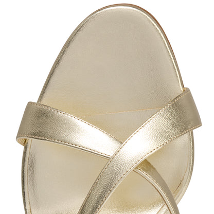 Christian Louboutin Mulazee Cross Women Shoes | Color Gold