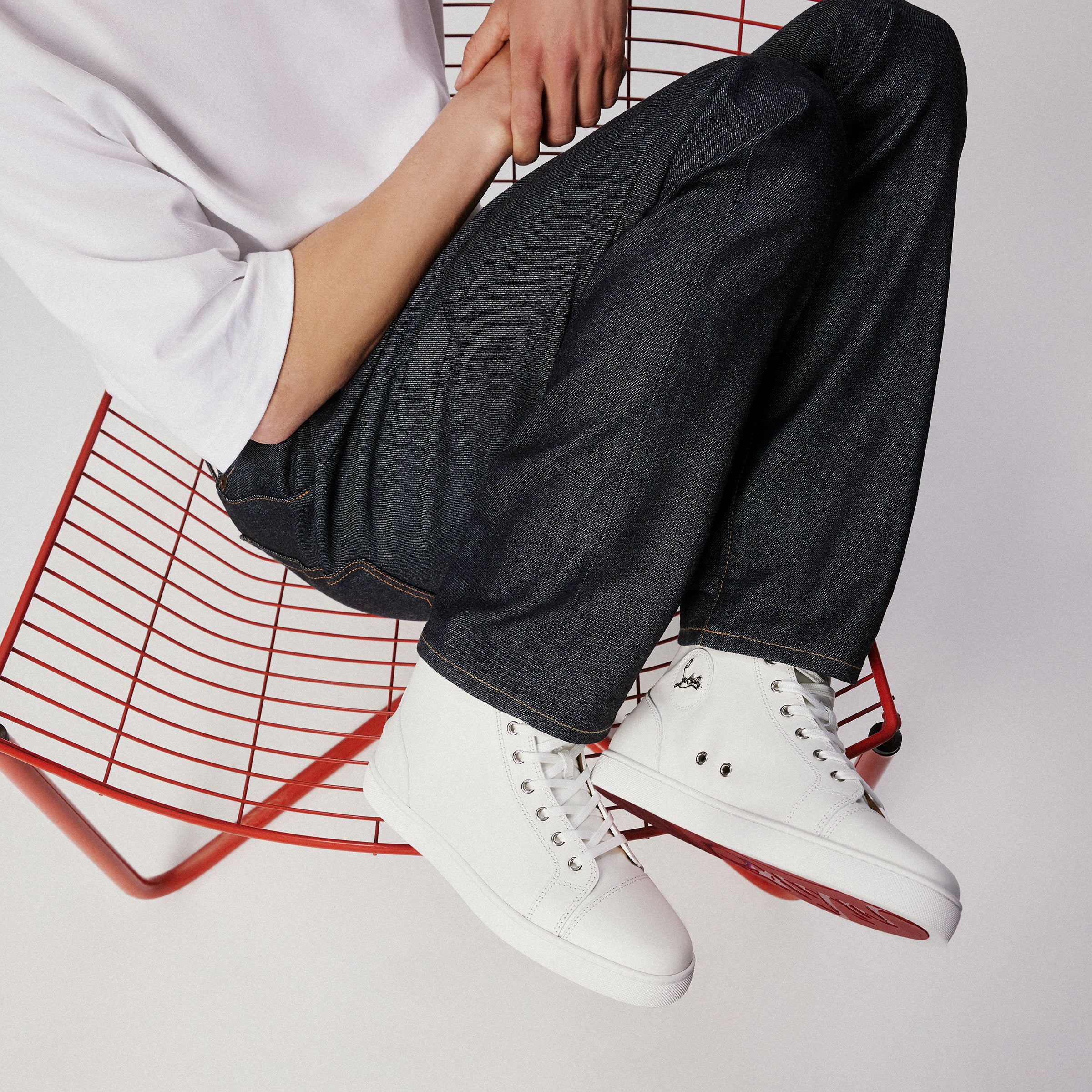 Christian Louboutin Louis Men Shoes | Color White