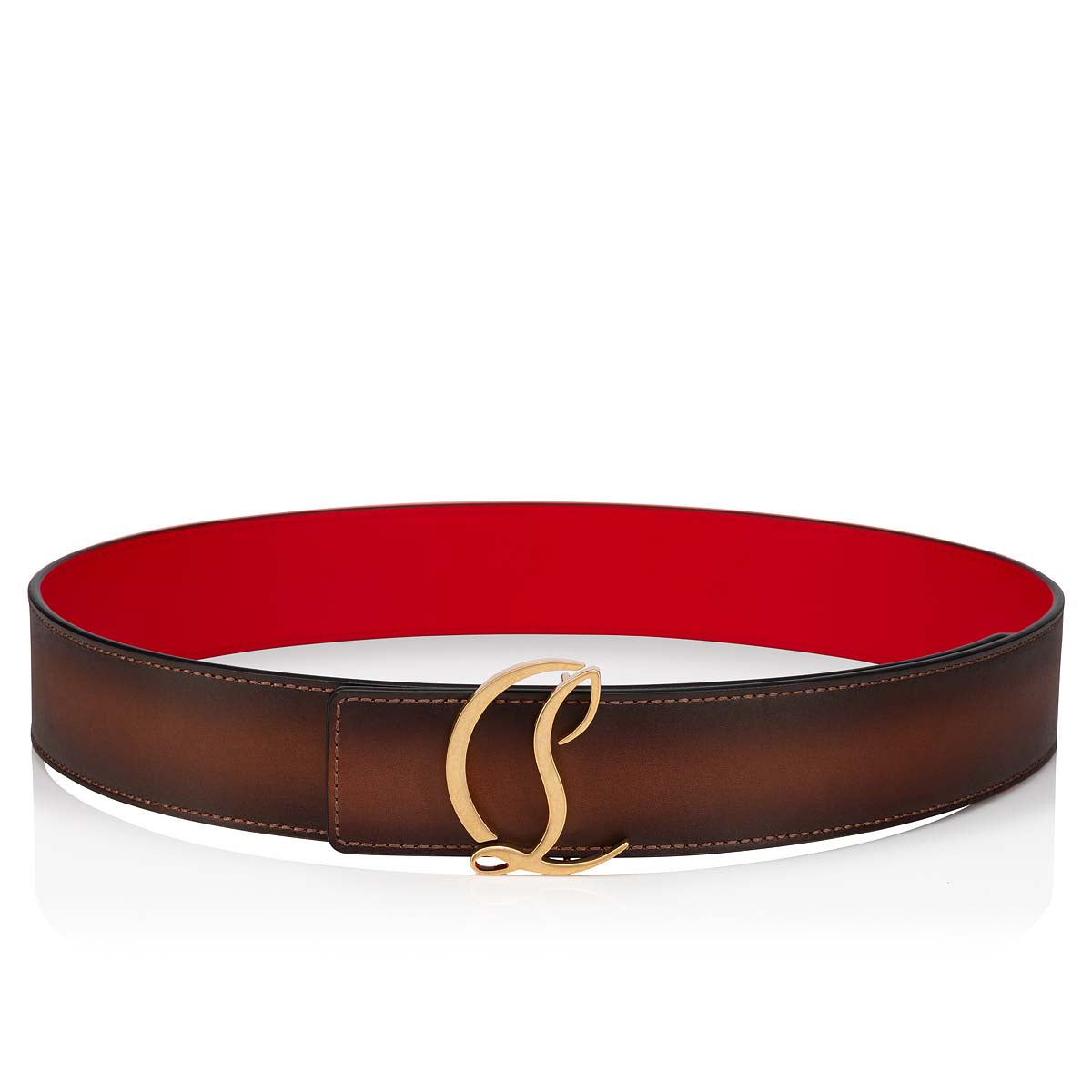 Christian Louboutin M Cl Logo Men Belts | Color Brown New