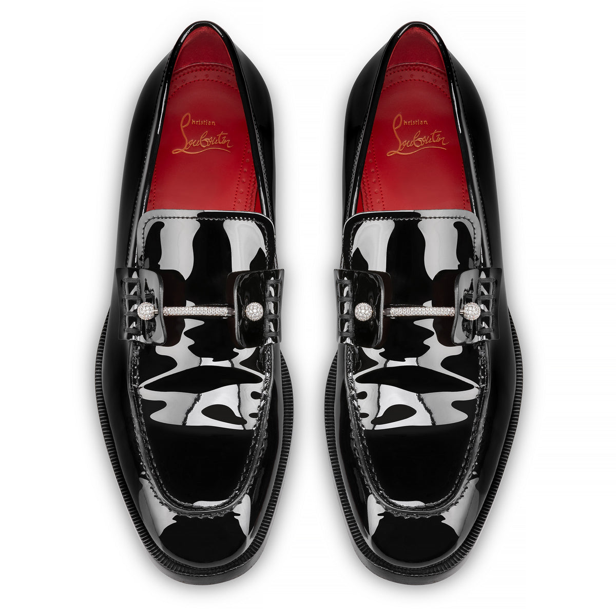 Christian Louboutin Chambelink Strass Men Shoe | Color Silver
