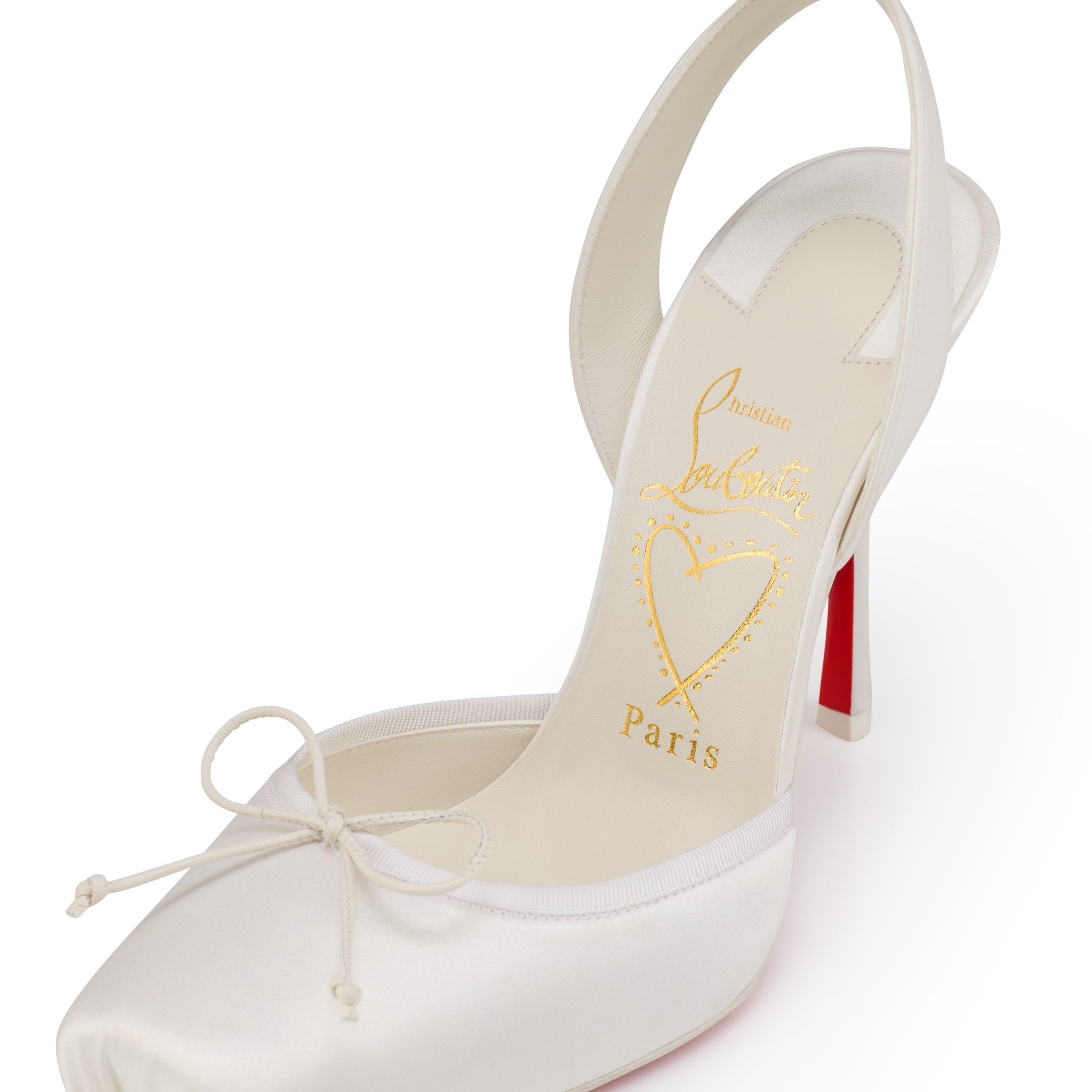 Christian Louboutin Cassia Lace Up Women Shoes | Color White