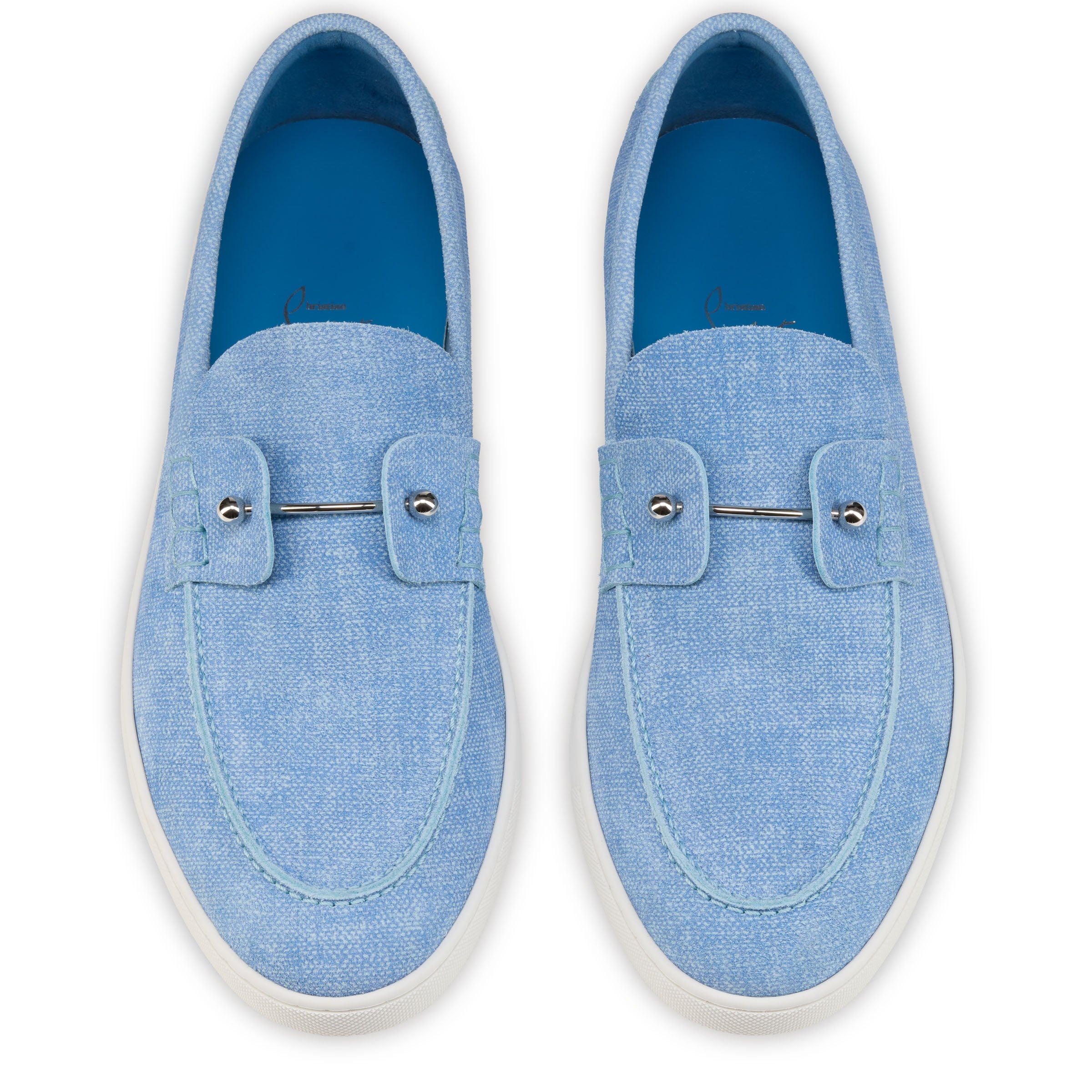Christian Louboutin Chambeliboat Men Shoes | Color New Blue