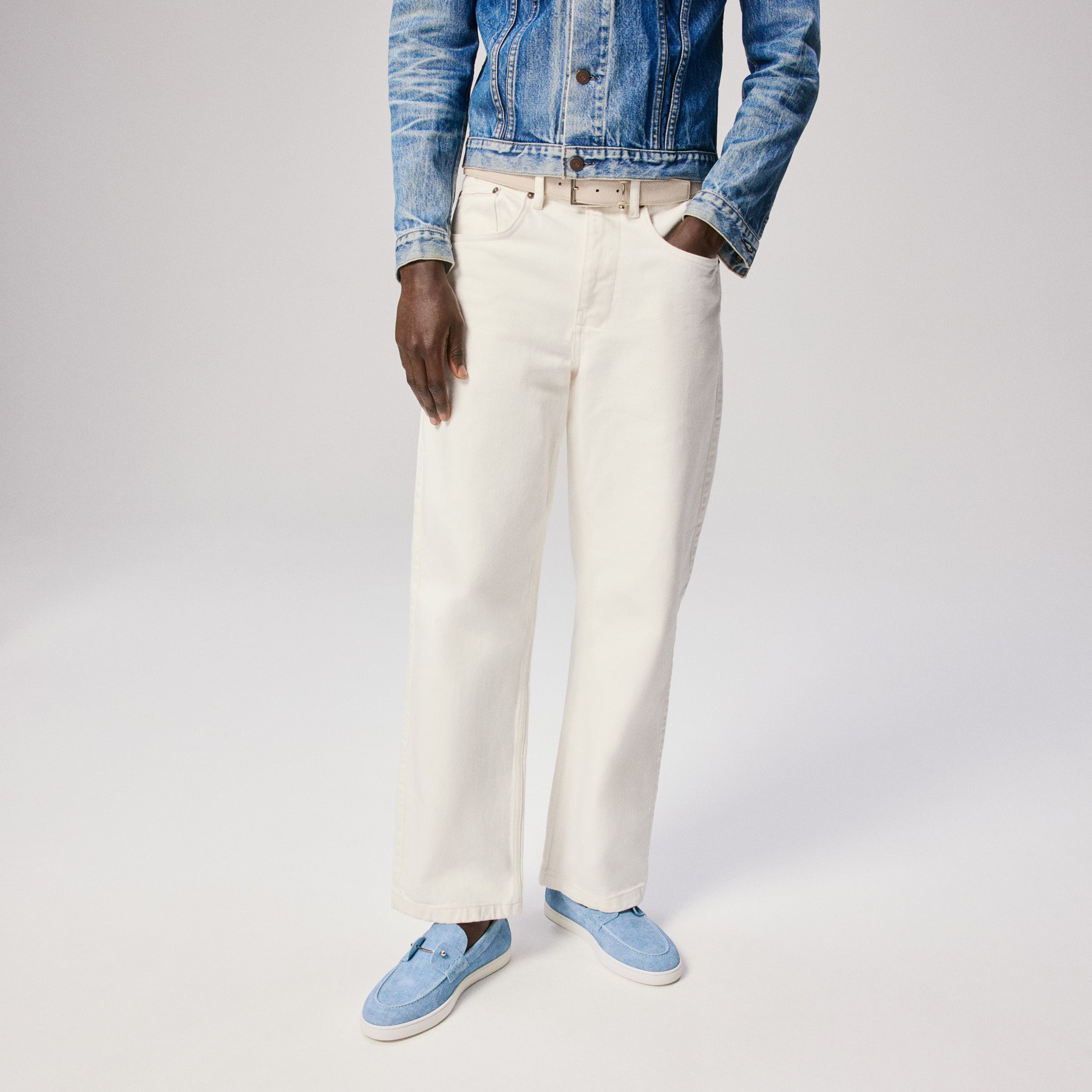 Christian Louboutin Chambeliboat Men Shoes | Color New Blue