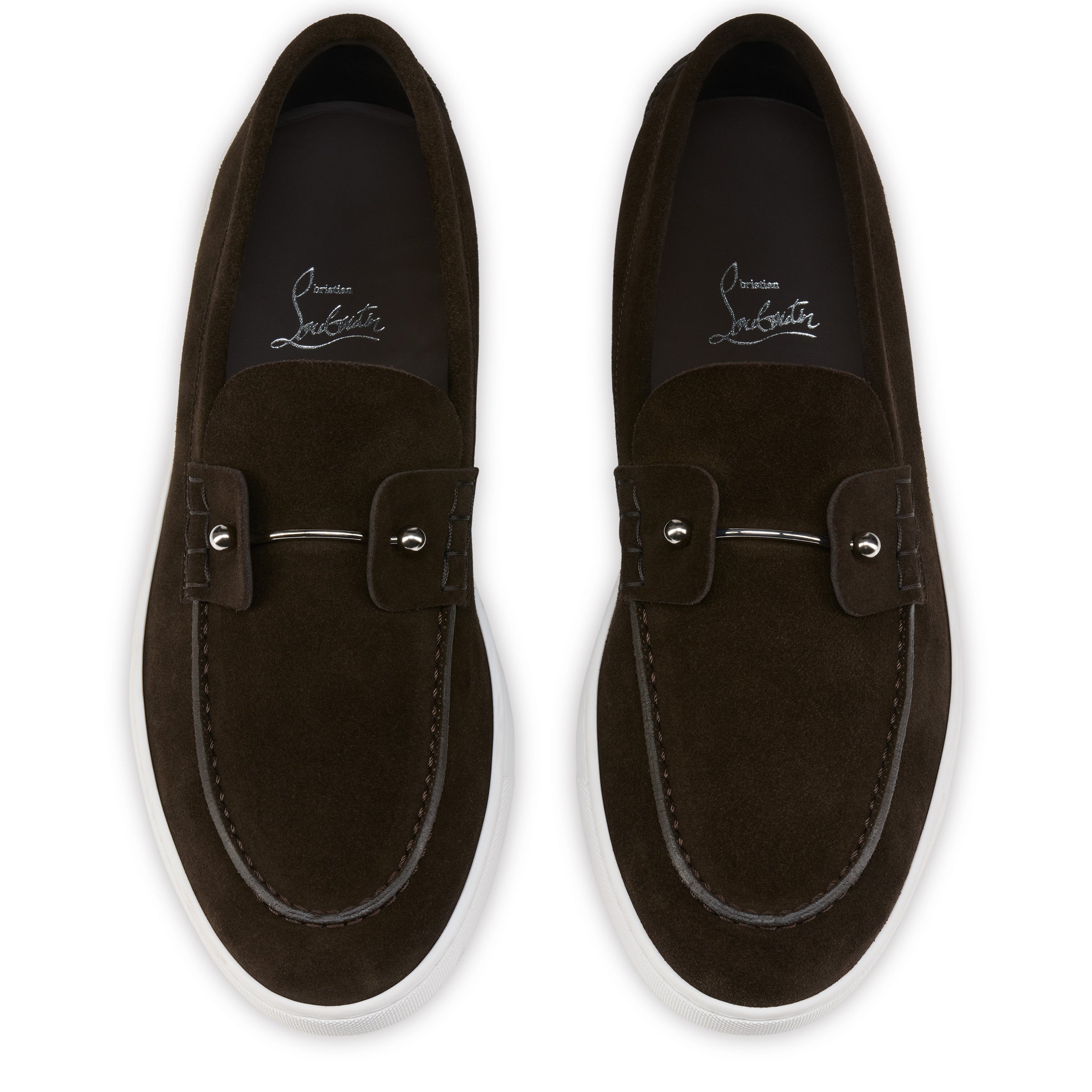 Christian Louboutin Chambeliboat Men Shoes | Color Brown New
