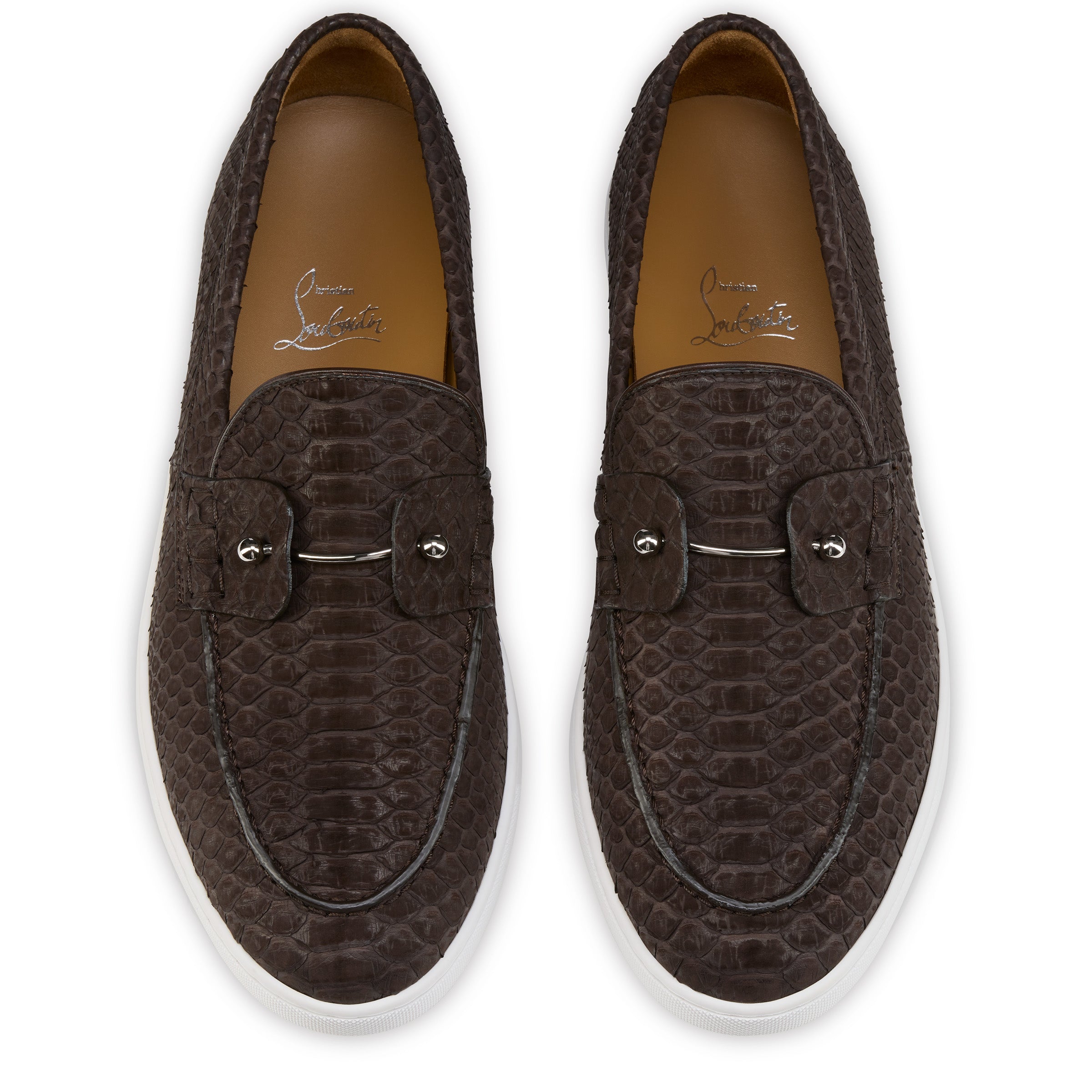 Christian Louboutin Chambeliboat Men Shoes | Color Brown New
