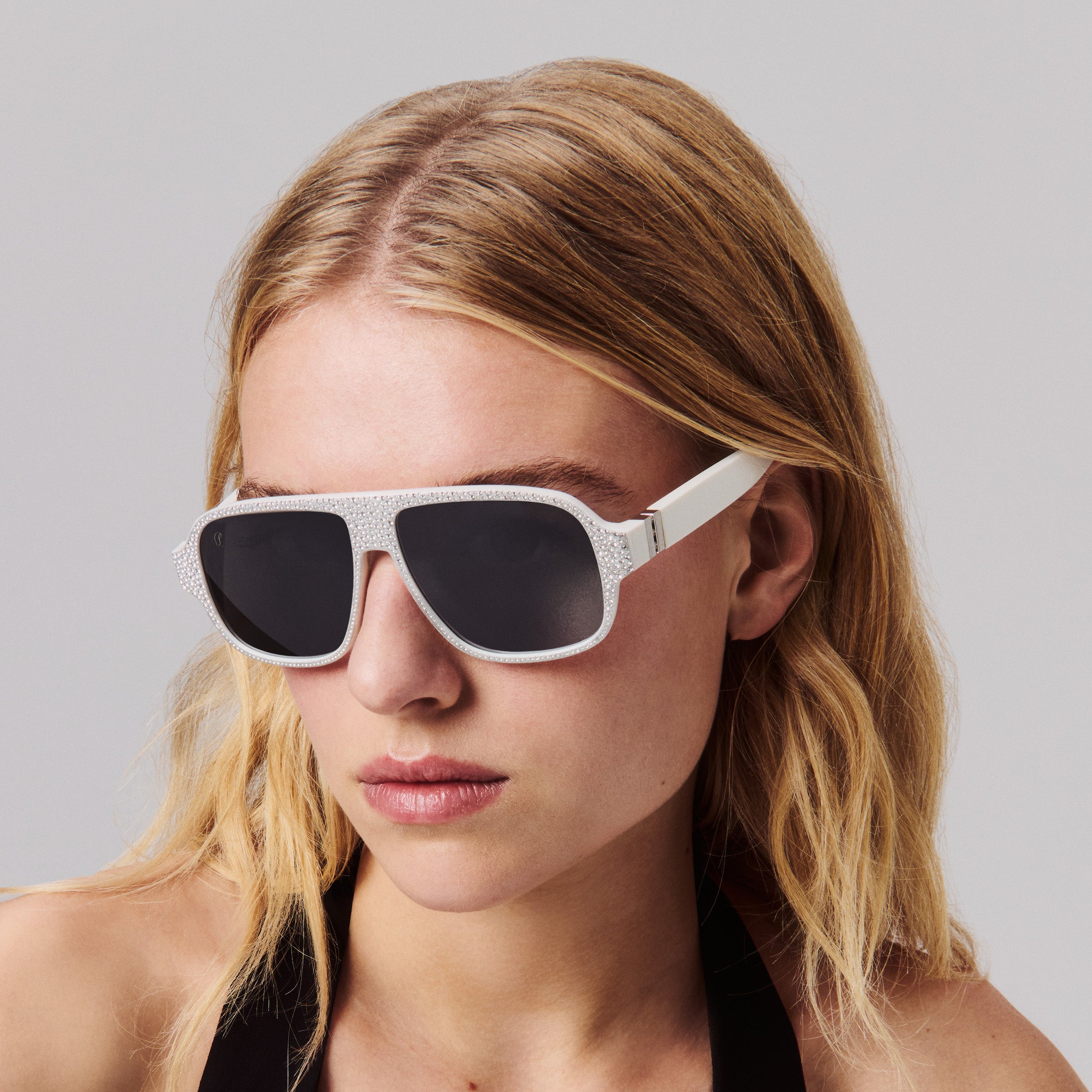 Christian Louboutin Diamond Roller Lb0032 Men Eyewear | Color White