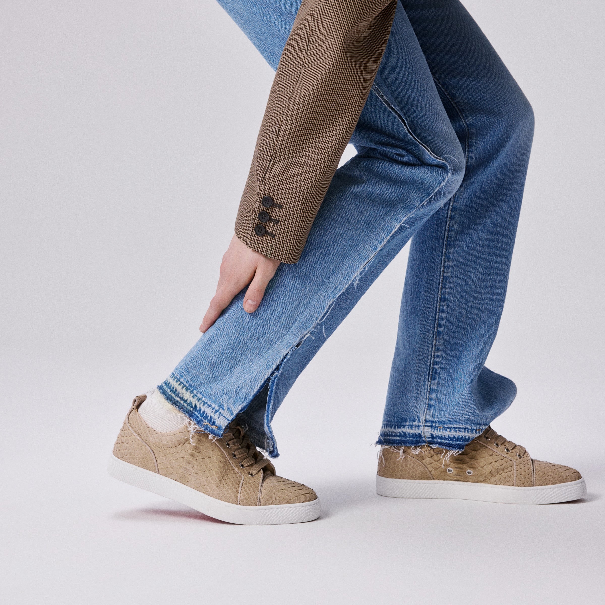 Christian Louboutin Louis Junior Men Shoes | Color Beige