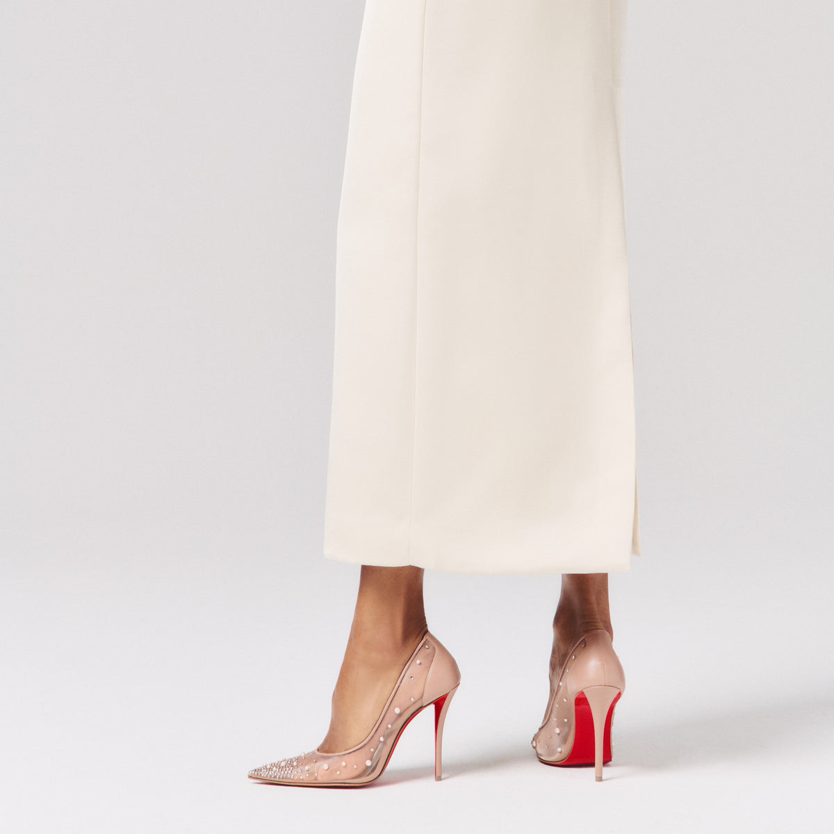 Christian Louboutin Miss Z Degrastrass Perla Women Shoes | Color Nude