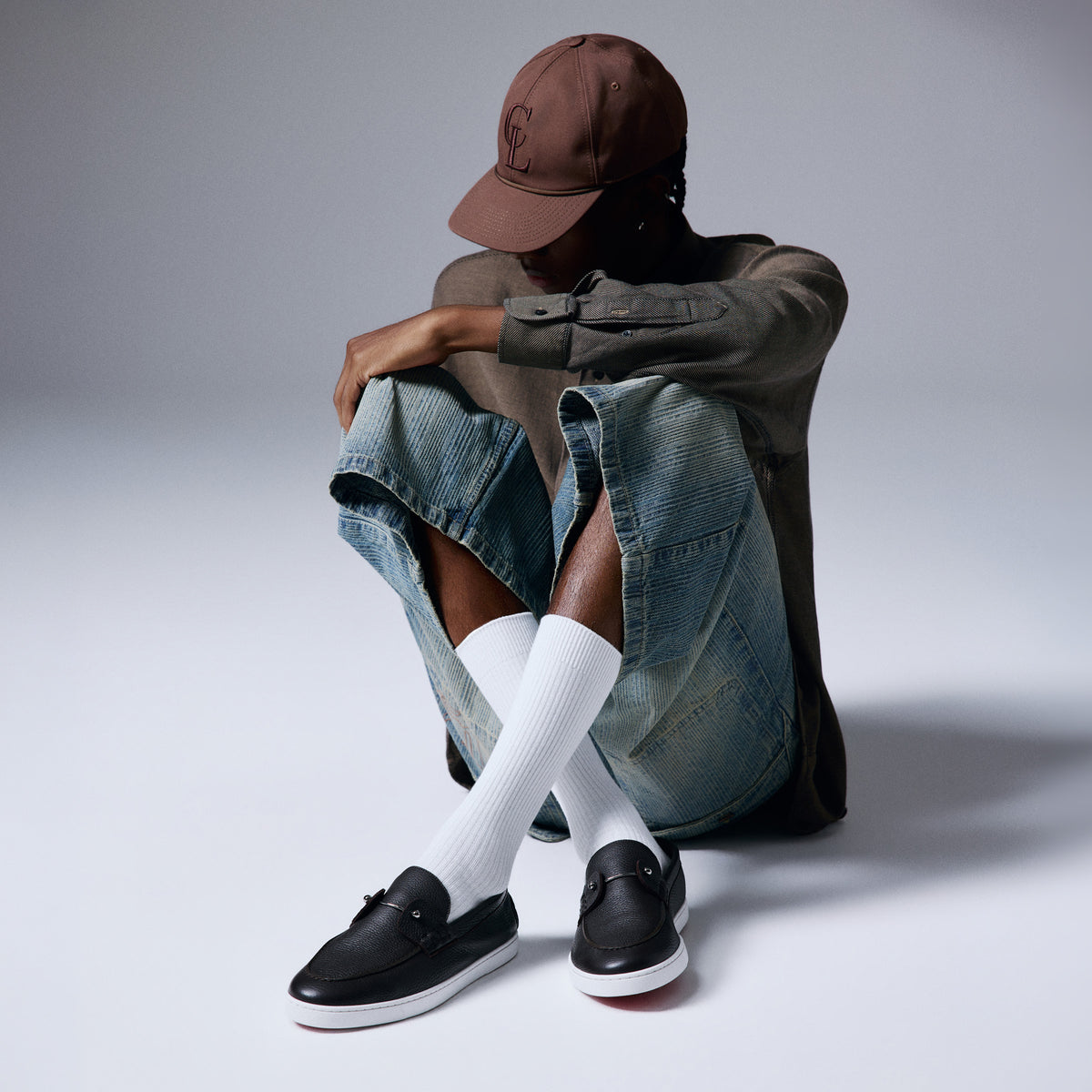 Christian Louboutin Chambeliboat Men Shoes | Color Brown