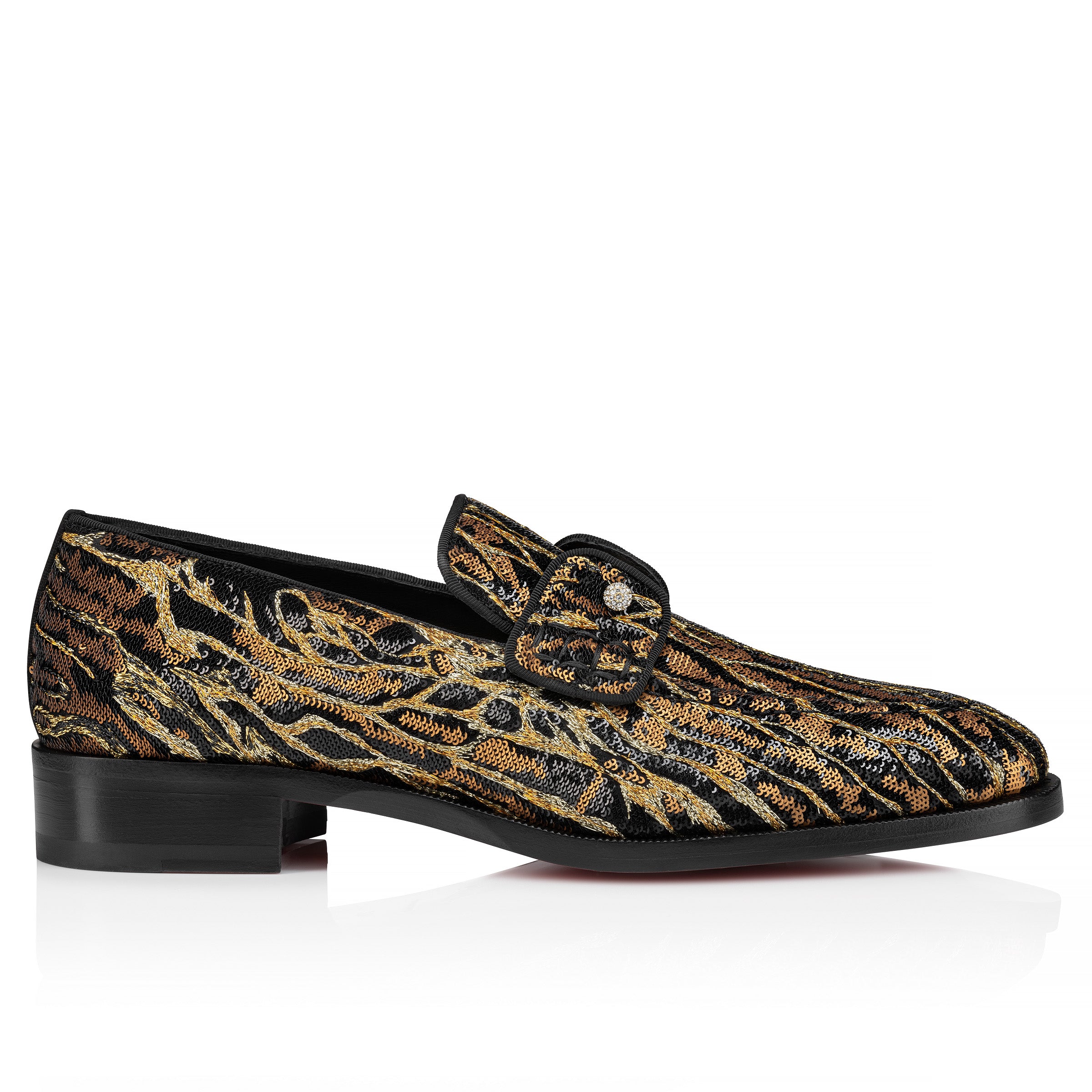 Christian Louboutin Chambelimoc Night Strass Ocelot Men Shoes | Color Multicolor