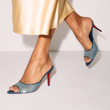 Load image into Gallery viewer, Christian Louboutin Apostropha Mule Mesh Strass Women Shoes | Color Blue
