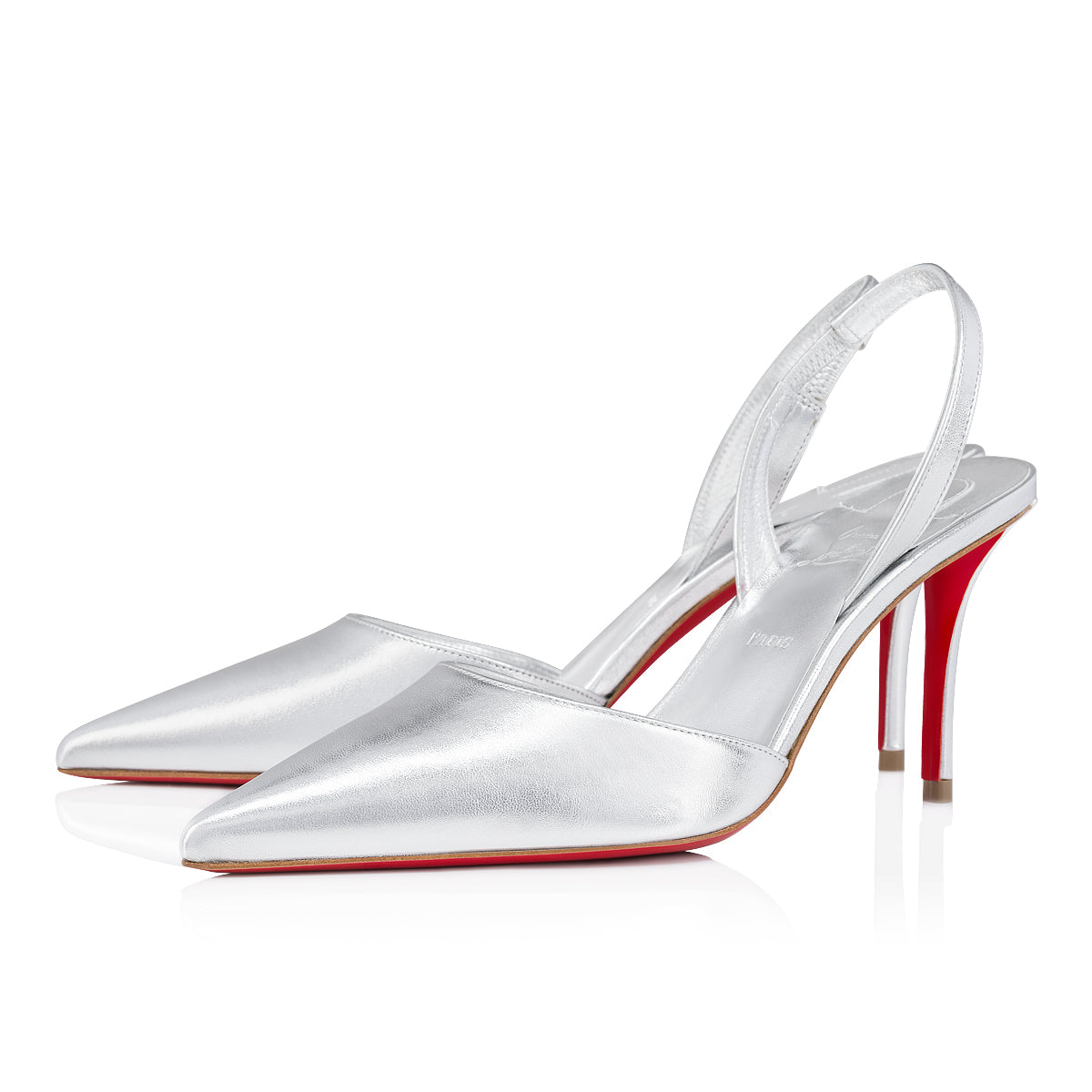 Christian Louboutin Apostropha Sling Women Shoes | Color Silver