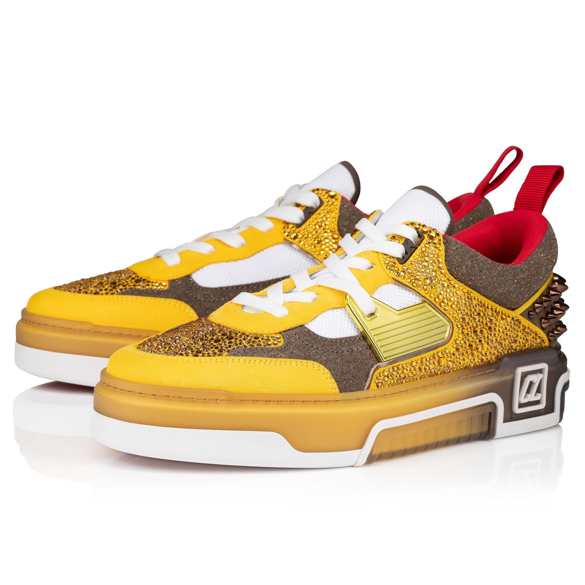 Christian Louboutin Astroloubi Strass Men Shoes Color Yellow