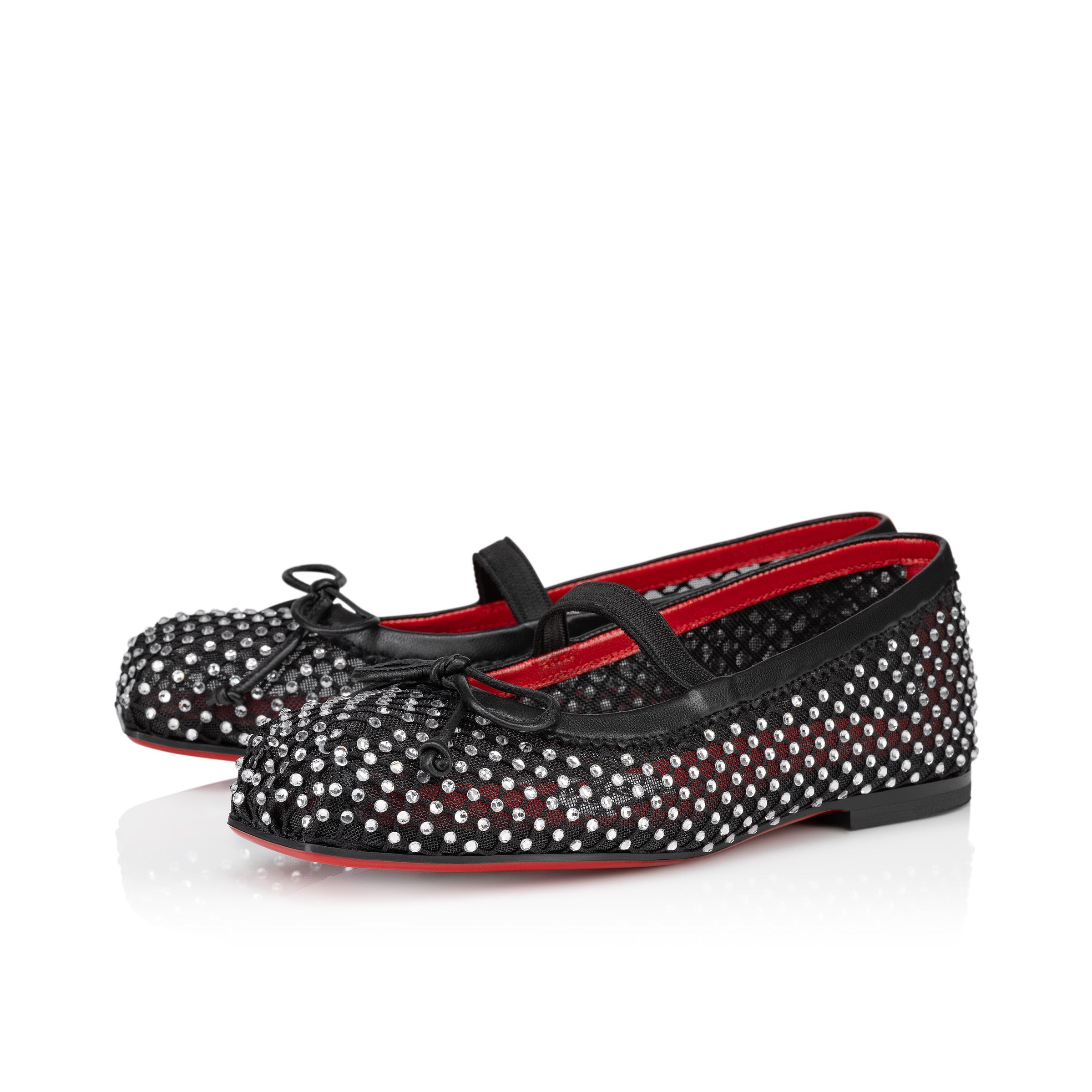 Christian Louboutin Baballet Strass Kids Unisex Shoes | Color Black