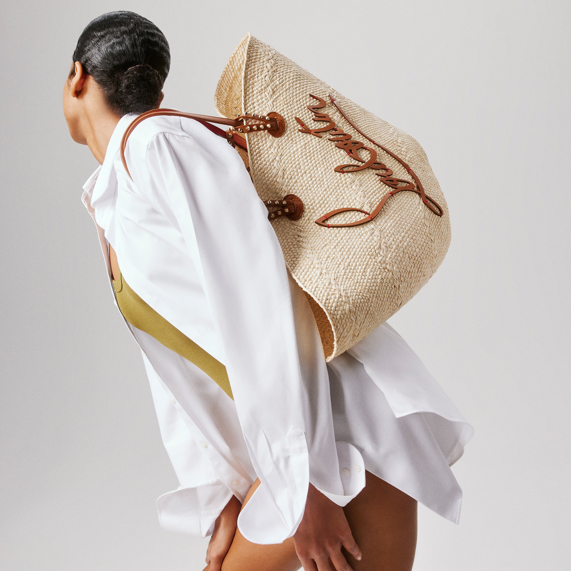 Christian Louboutin Cabata Large Women Bags | Color Beige