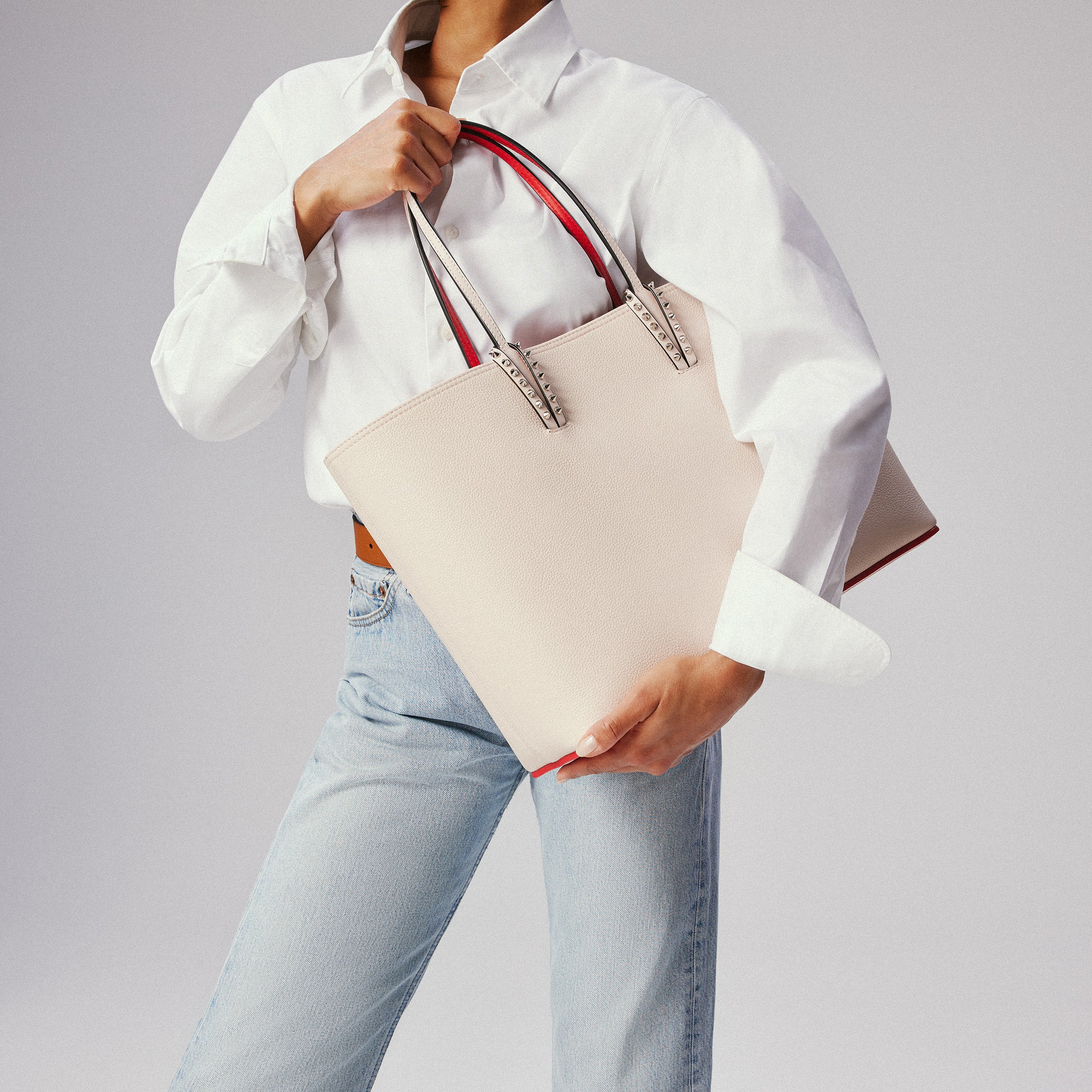 Christian Louboutin Cabata Large Women Bags | Color Beige