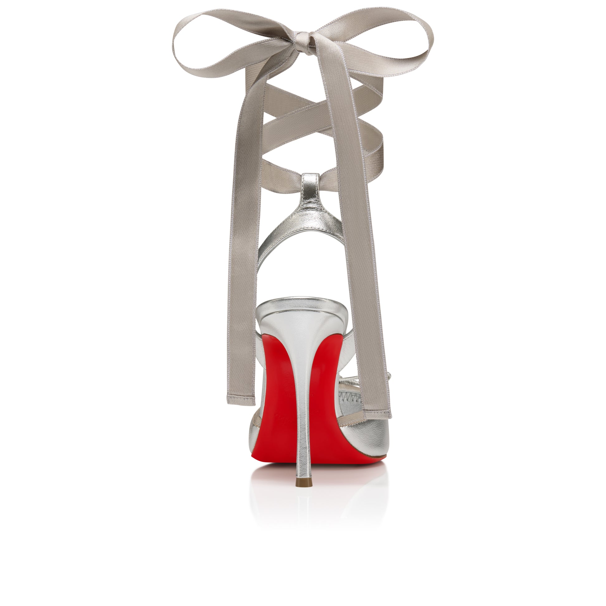 Christian Louboutin Cassia Lace Up Women Shoes | Color Silver