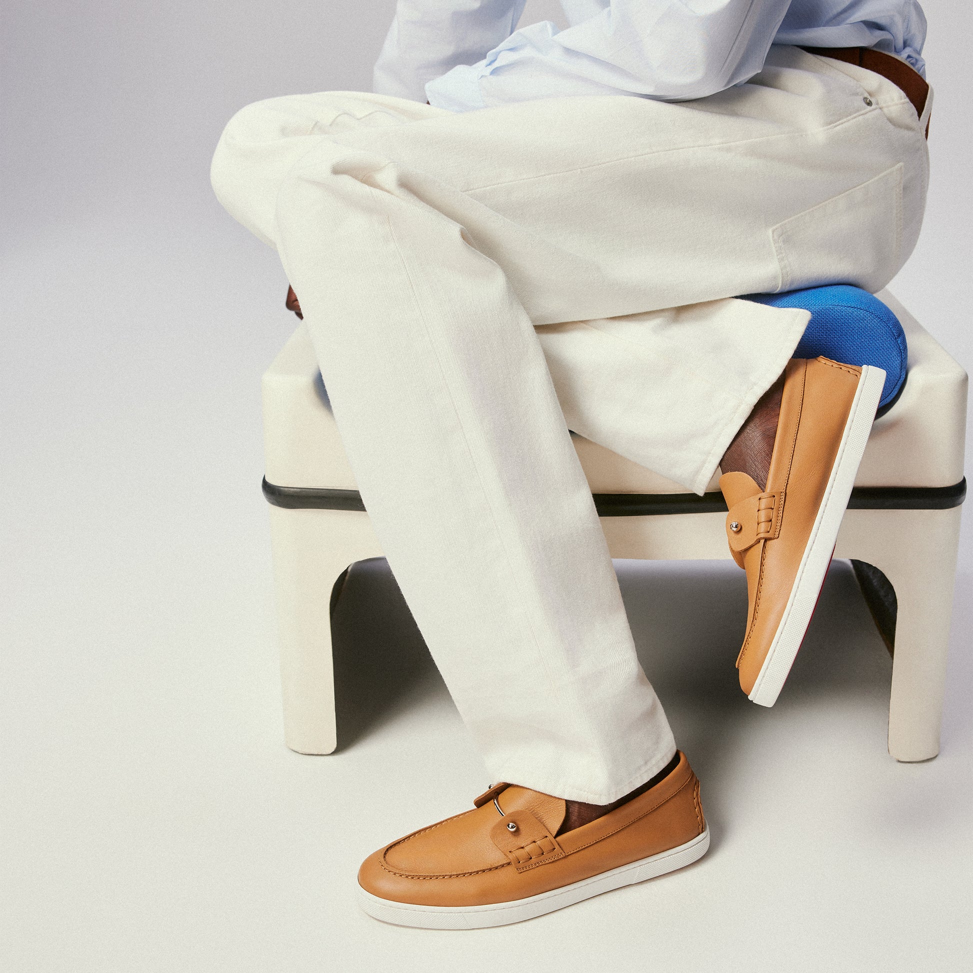 Christian Louboutin Chambeliboat Men Shoes | Color Beige