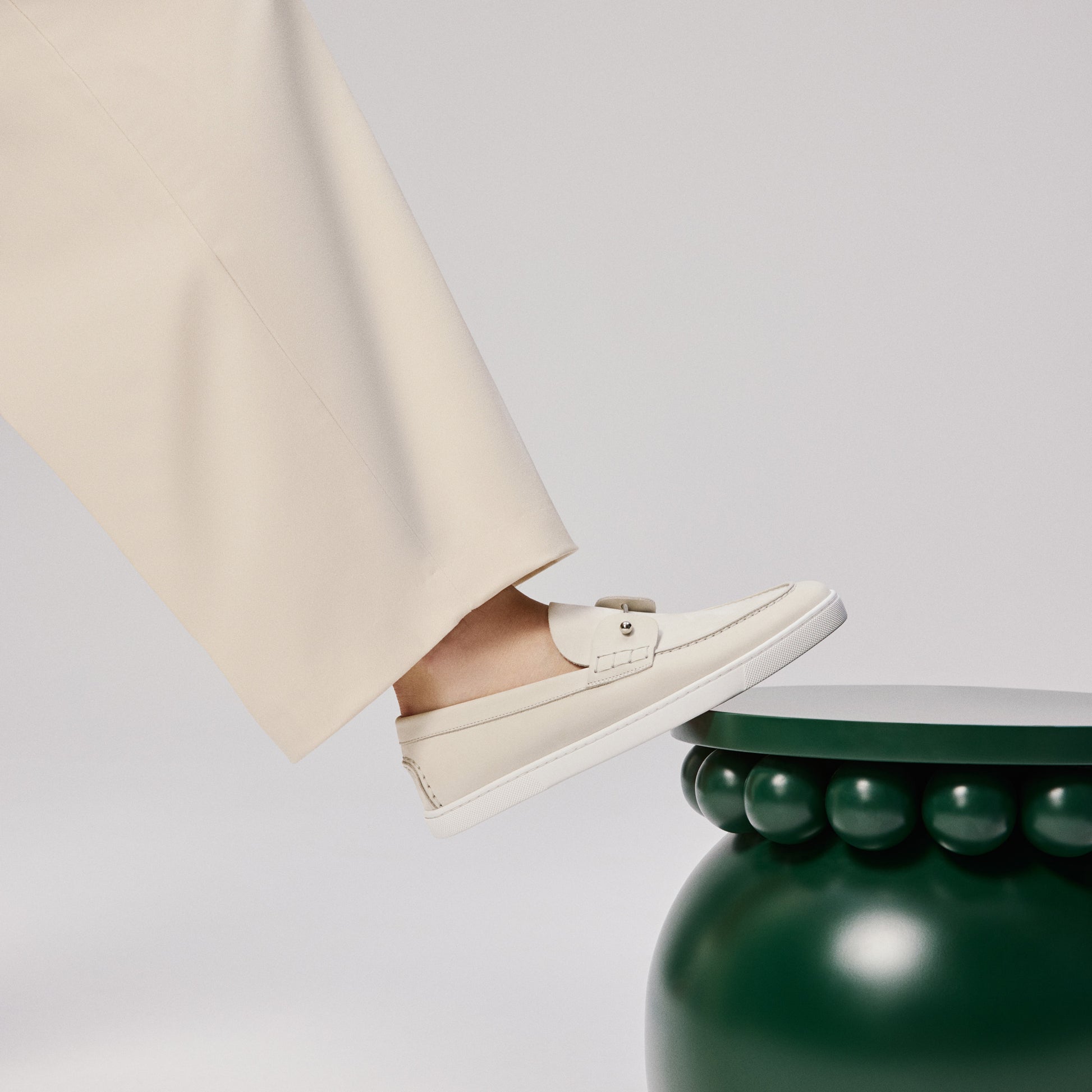 Christian Louboutin Chambeliboat Men Shoes | Color Grey