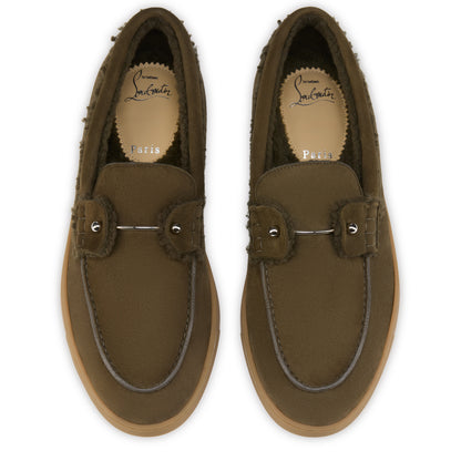 Christian Louboutin Chambeliboat Shearling Men Shoes | Color Bronze