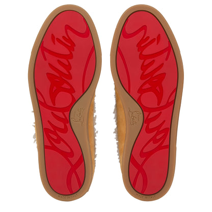 Christian Louboutin Chambeliboat Shearling Men Shoes | Color Brown