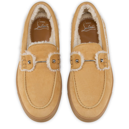 Christian Louboutin Chambeliboat Shearling Women Shoes | Color Brown