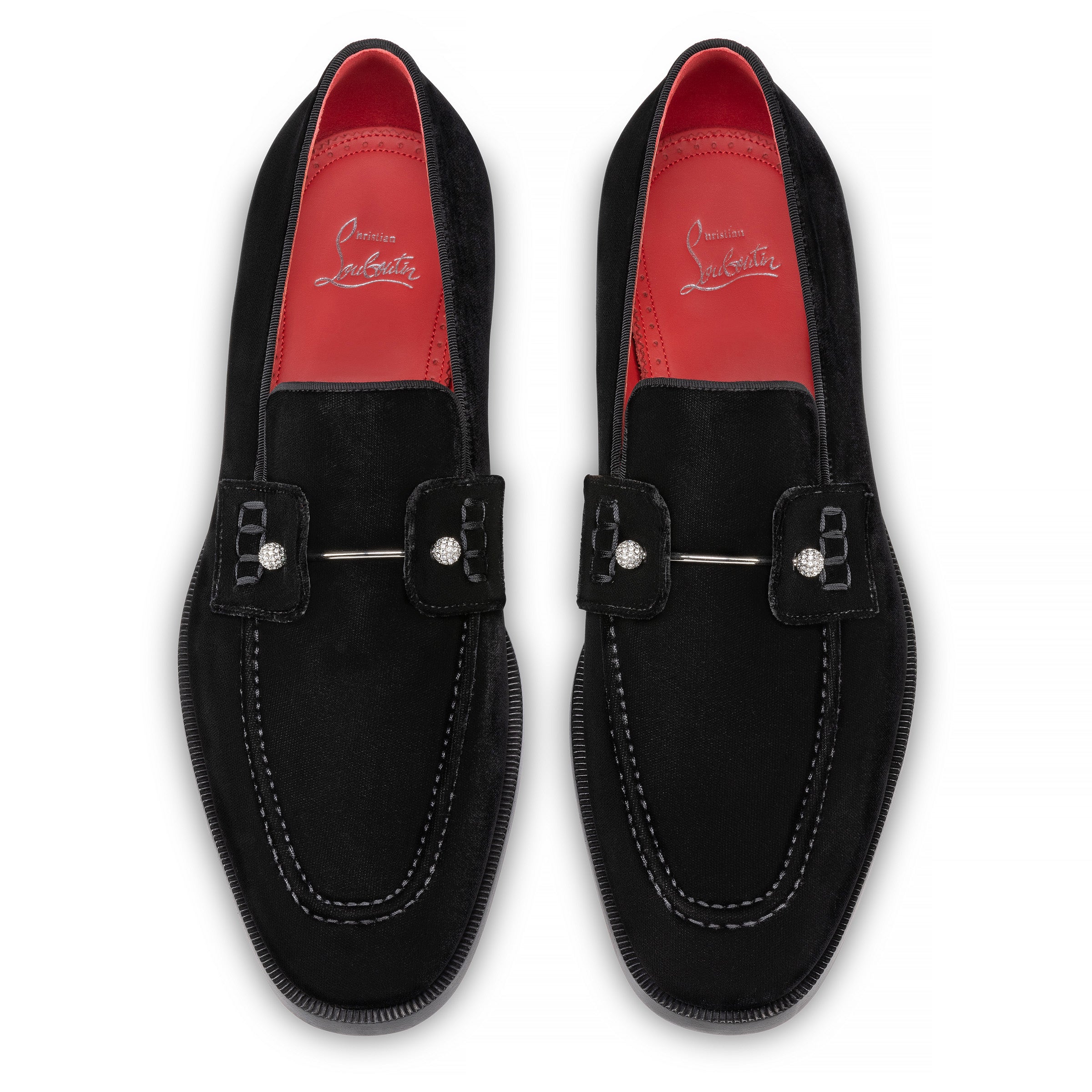 Christian Louboutin Chambelimoc Night Strass Men Shoes | Color Black