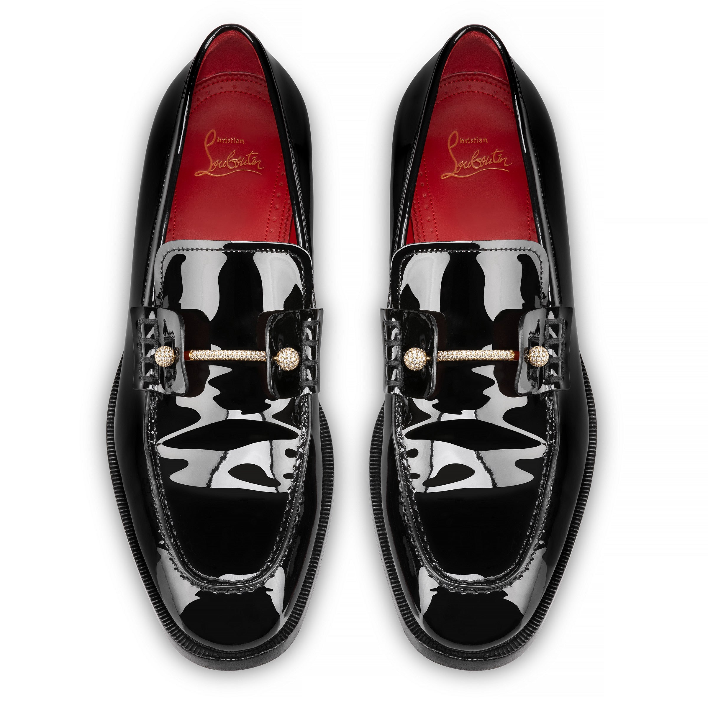 Christian Louboutin Chambelink Strass Men Shoe | Color Gold
