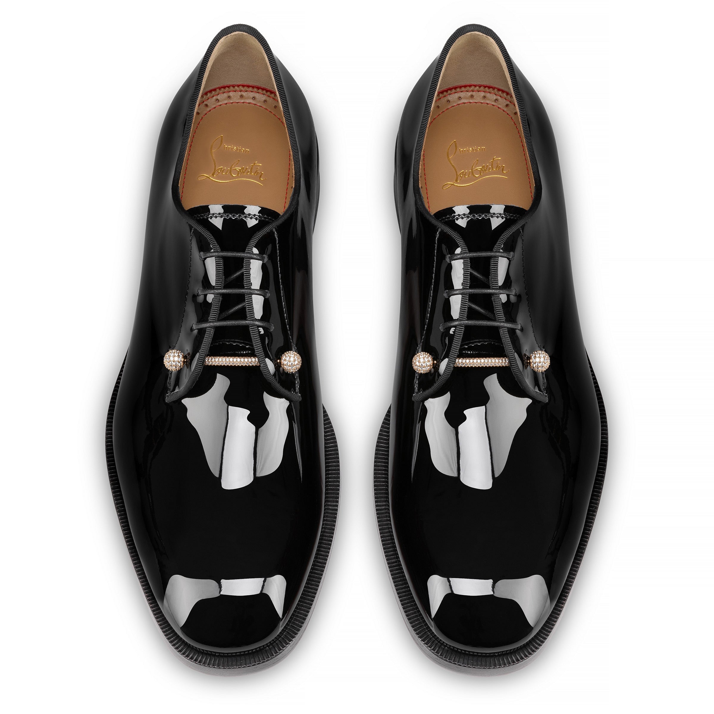 Christian Louboutin Chambelink Strass Men Shoe | Color Gold