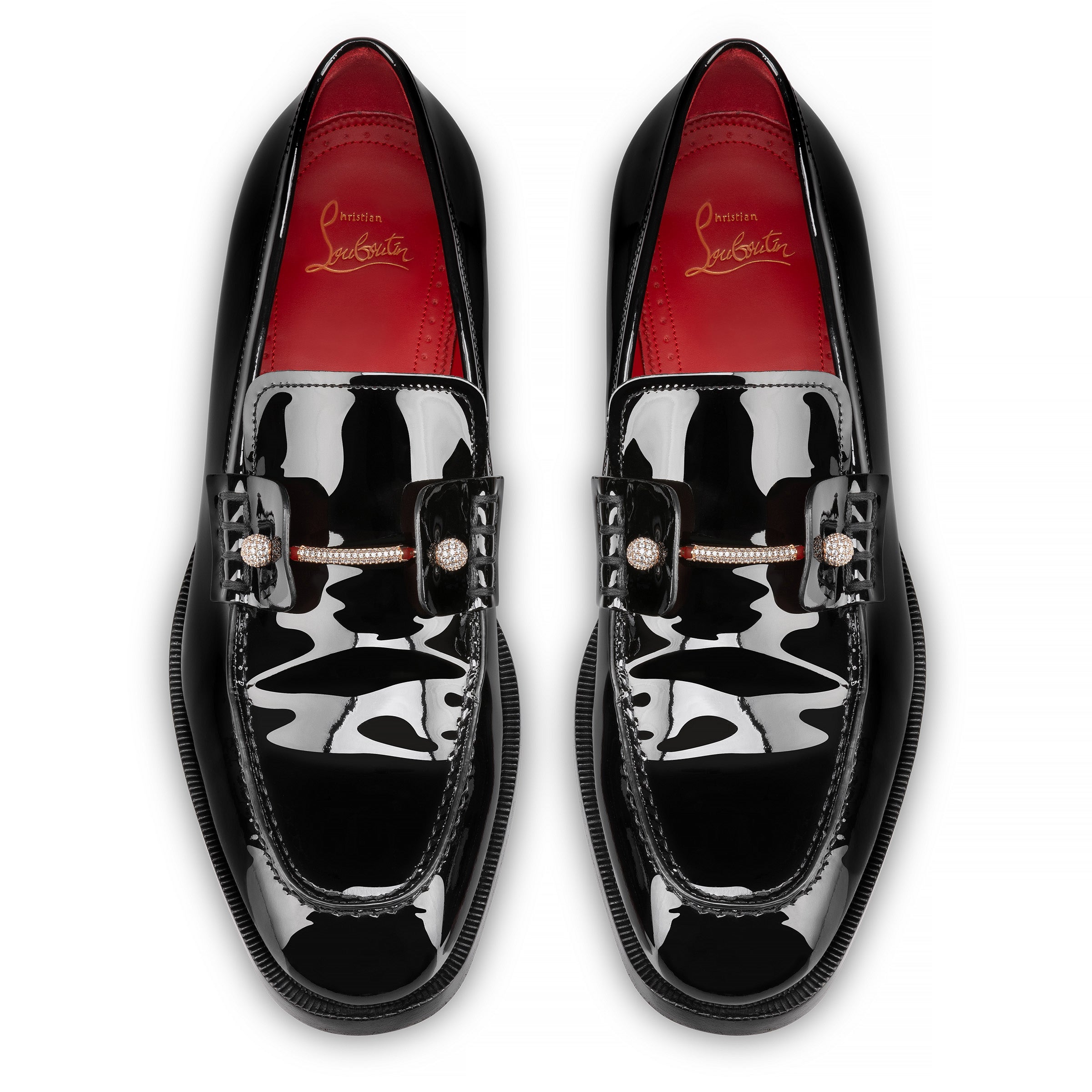 Christian Louboutin Chambelink Strass Men Shoe | Color Gold